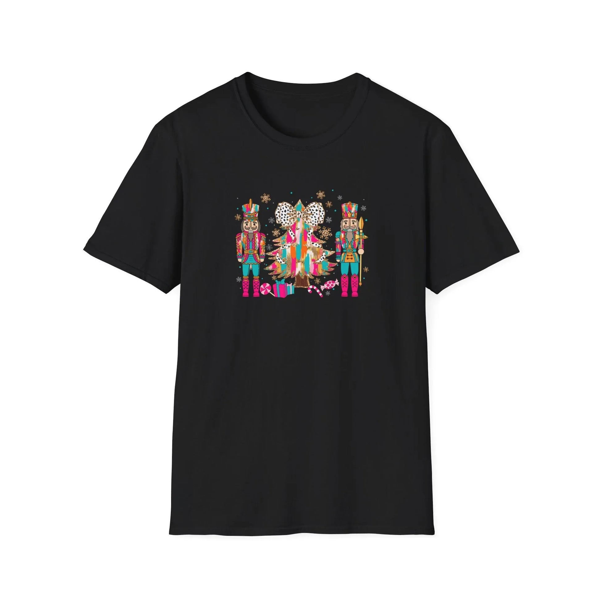Pink Christmas Tshirt - XS / Black - T-Shirt