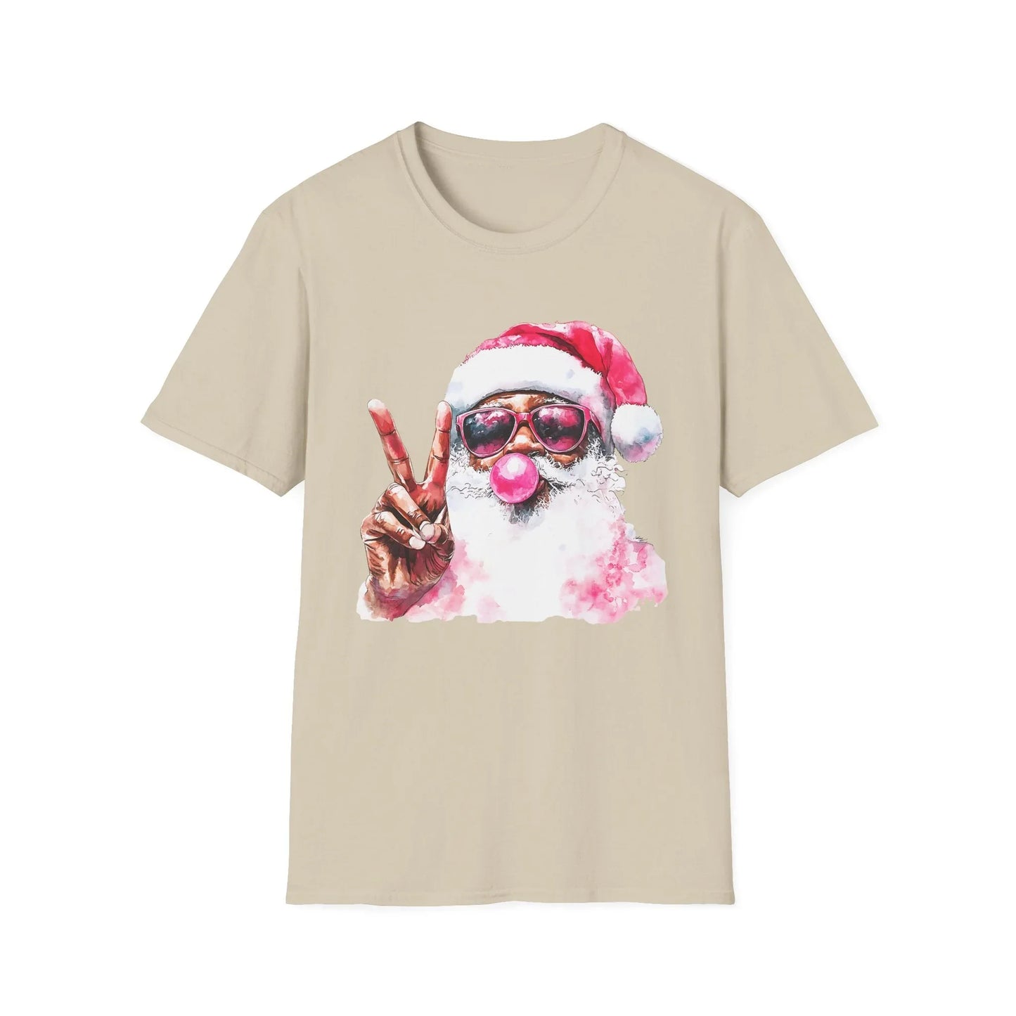 Pink Christmas Tshirt - S / Sand - T-Shirt