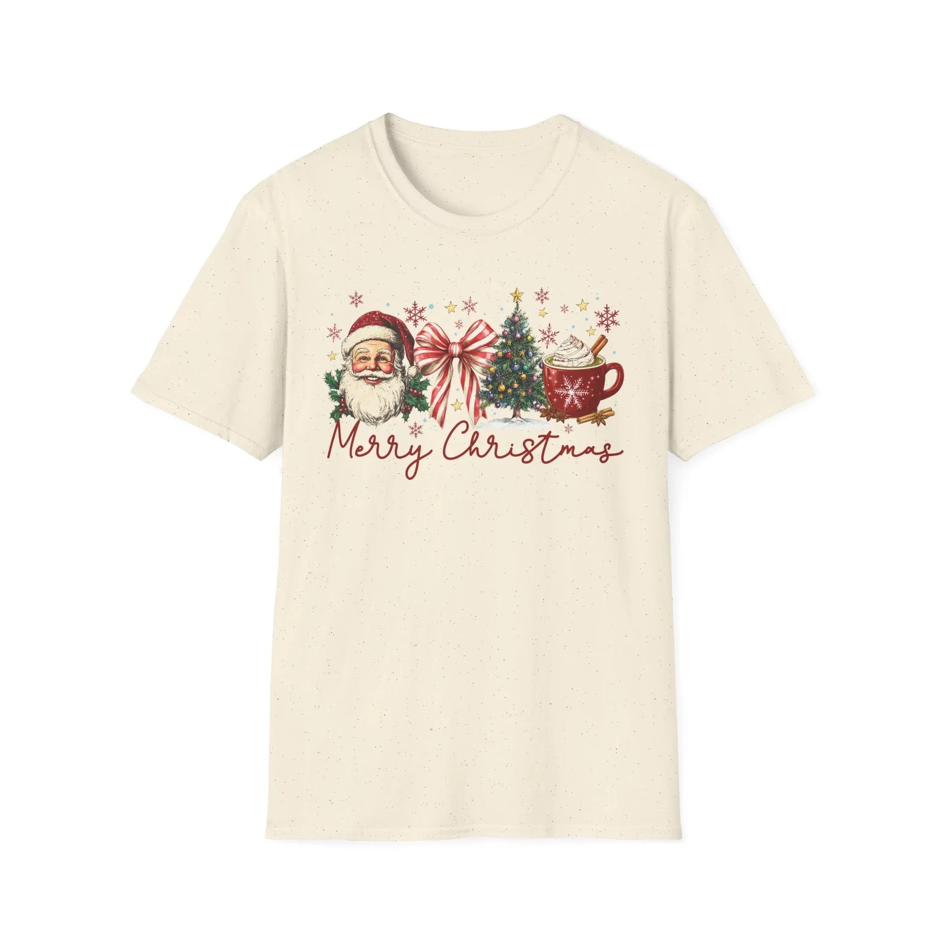 Pink Christmas Tshirt - S / Natural - T-Shirt