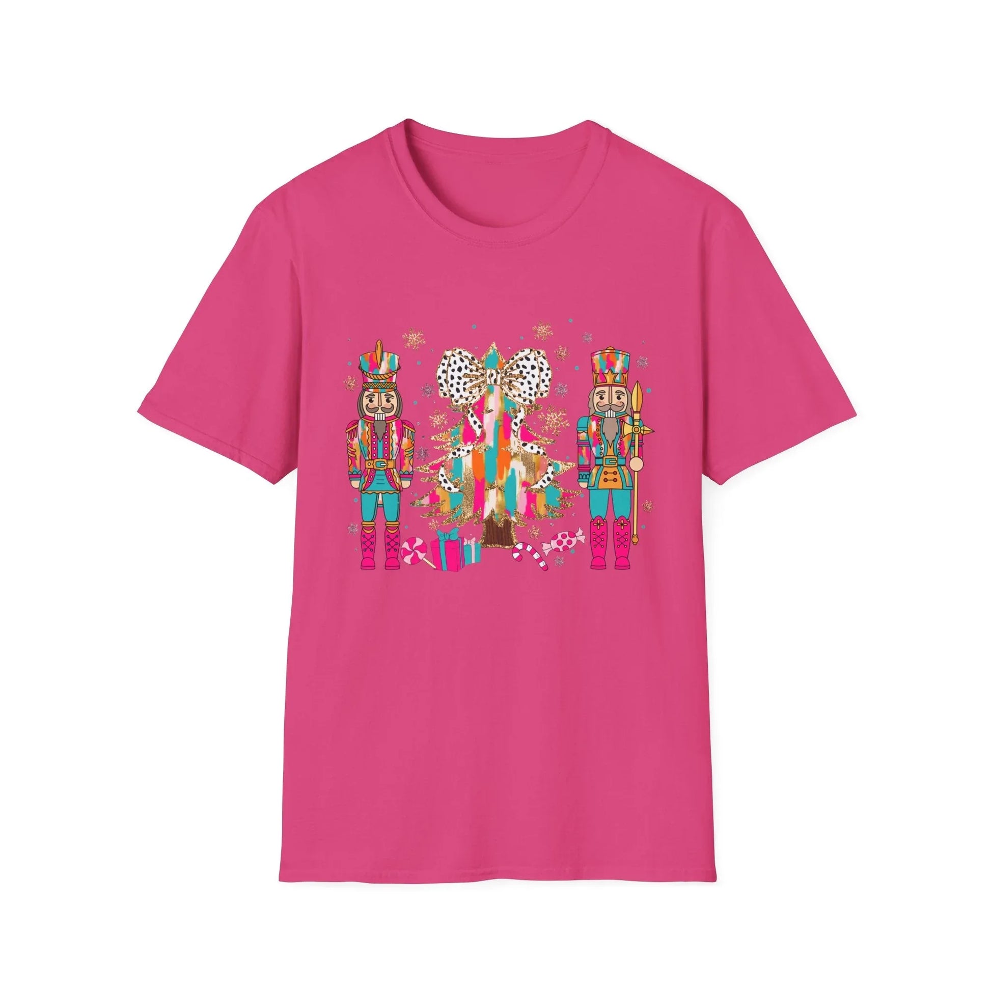 Pink Christmas Tshirt - S / Heliconia - T-Shirt