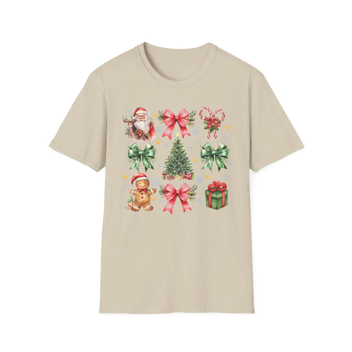 Pink Christmas Tshirt - S / Sand - T-Shirt