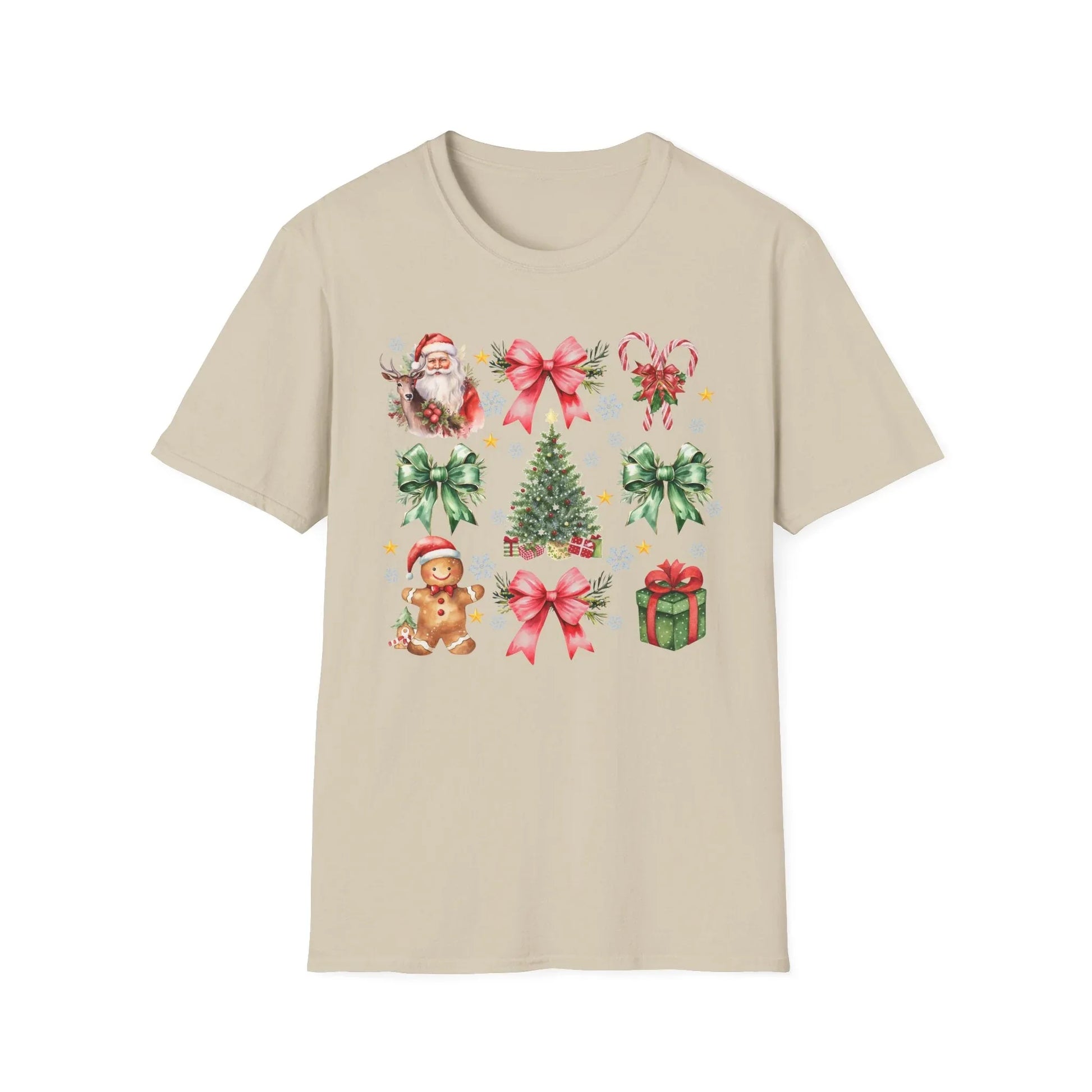 Pink Christmas Tshirt - S / Sand - T-Shirt