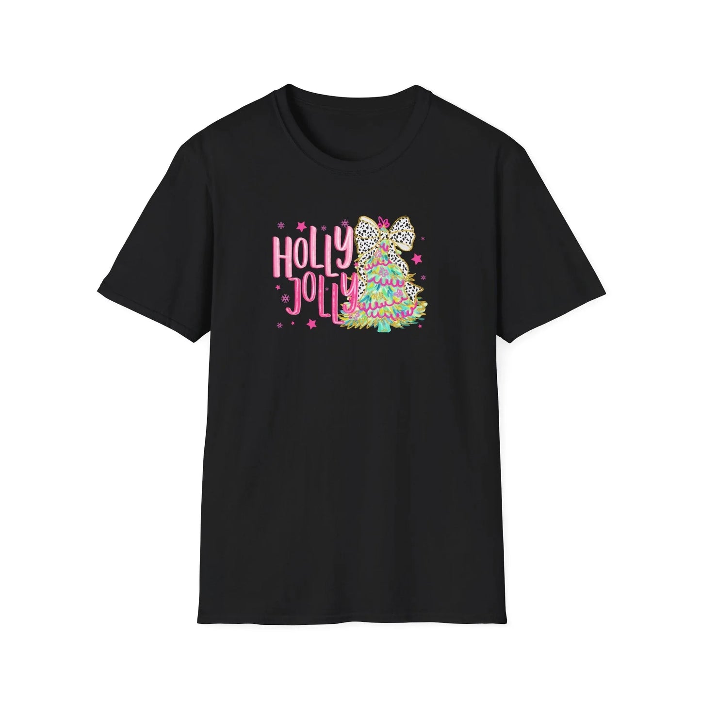 Pink Christmas Tshirt - XS / Black - T-Shirt