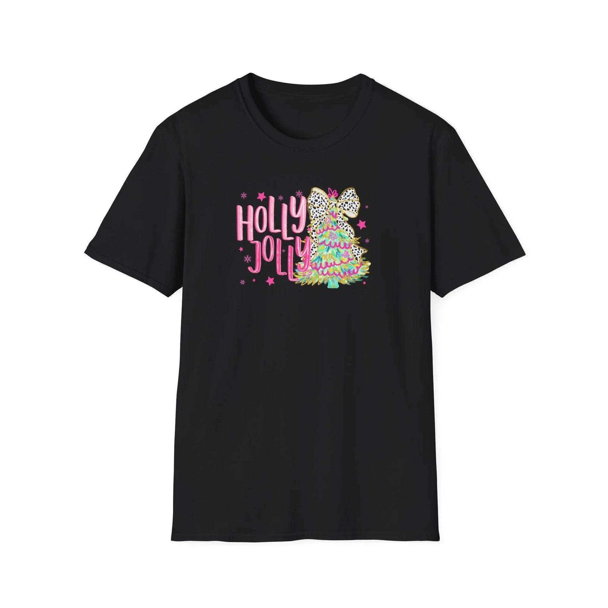 Pink Christmas Tshirt - XS / Black - T-Shirt