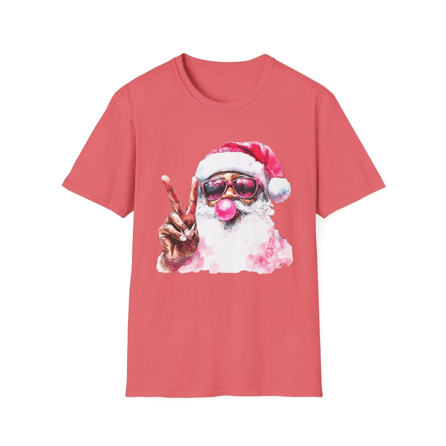 Pink Christmas Tshirt - L / Coral Silk - T-Shirt
