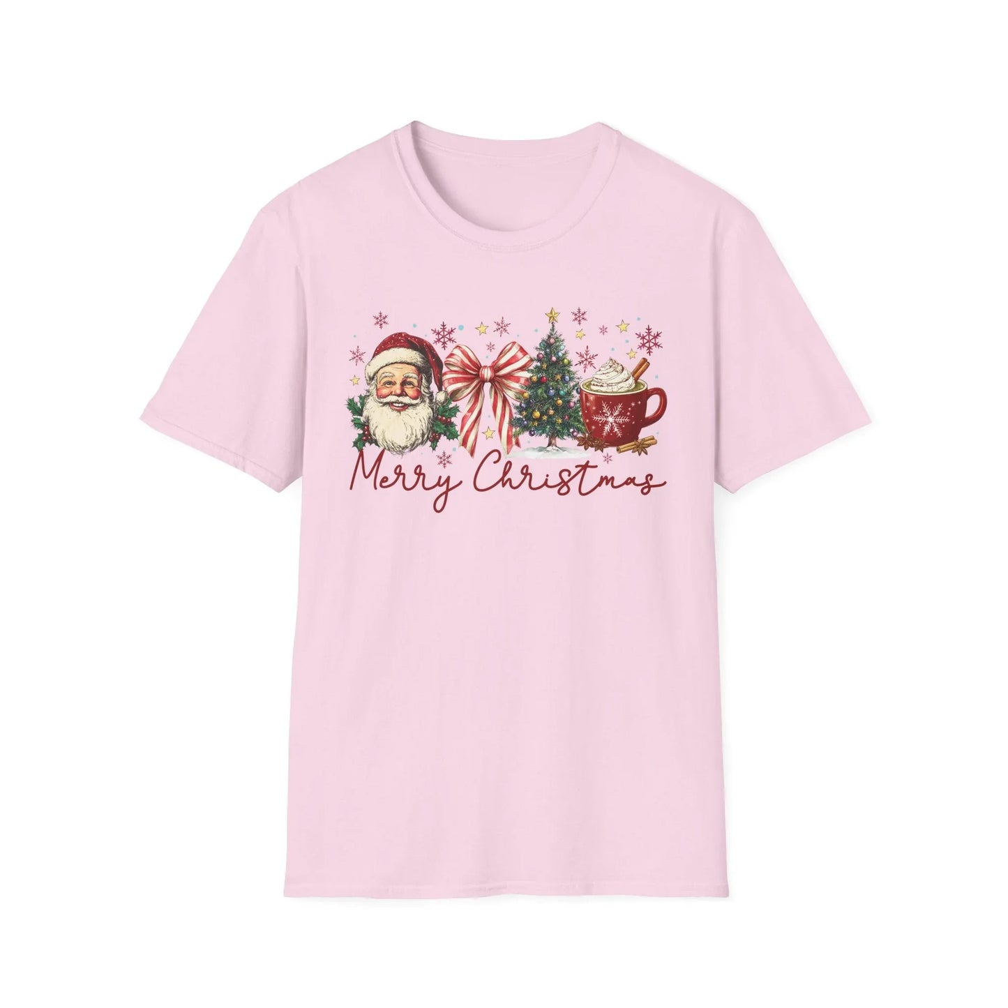 Pink Christmas Tshirt - S / Light - T-Shirt