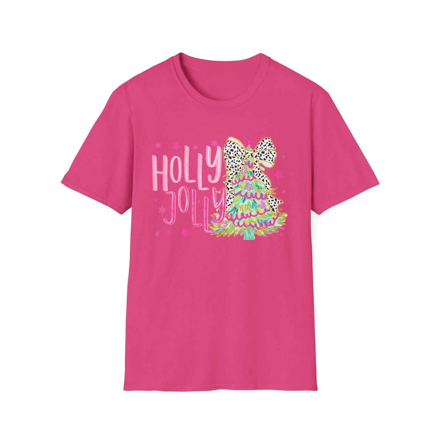 Pink Christmas Tshirt - S / Heliconia - T-Shirt