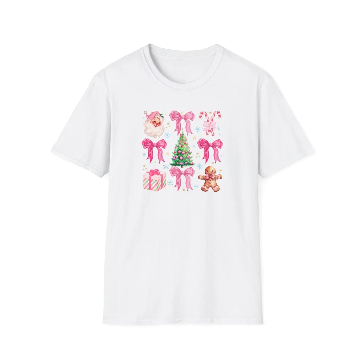 Pink Christmas Tshirt - XS / White - T-Shirt