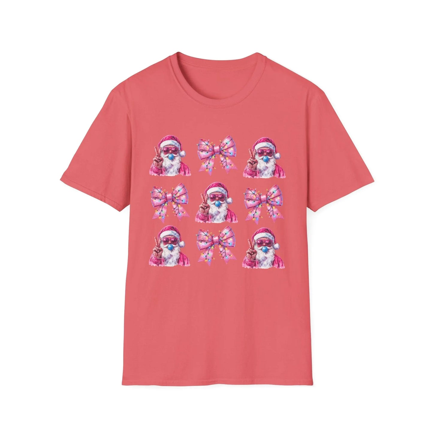 Pink Christmas Tshirt - L / Coral Silk - T-Shirt