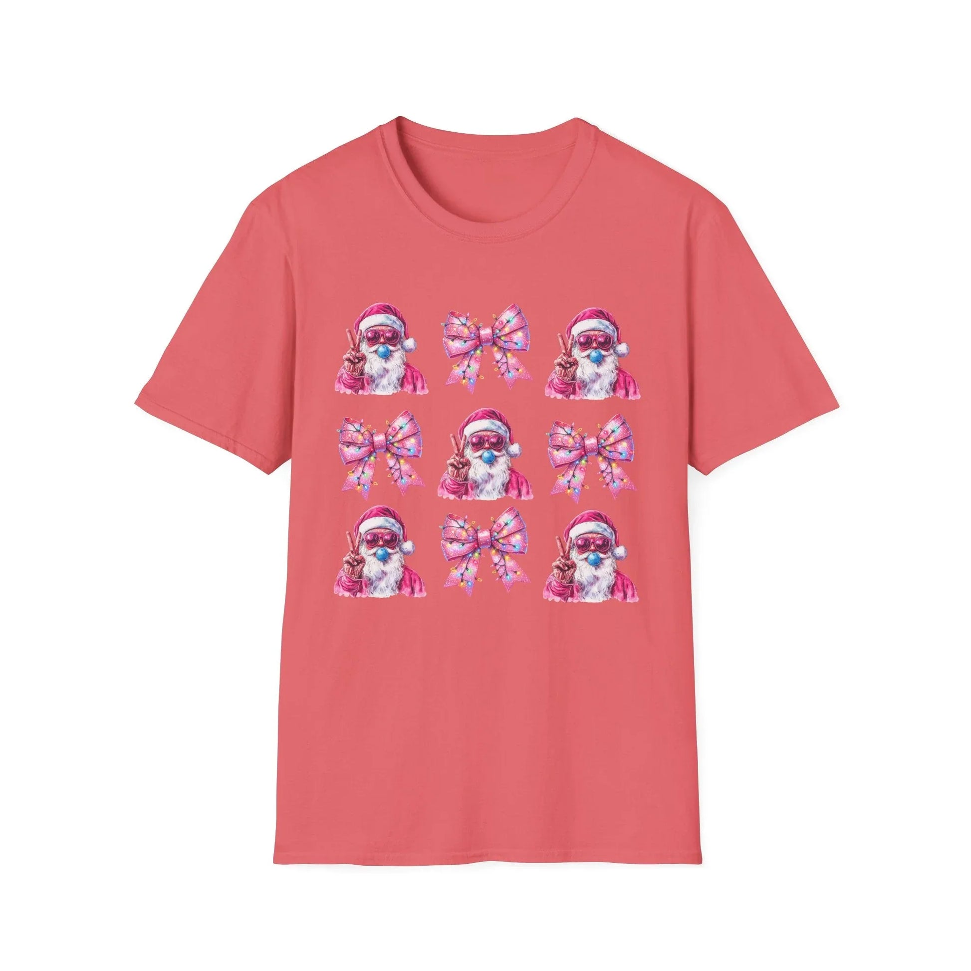Pink Christmas Tshirt - L / Coral Silk - T-Shirt