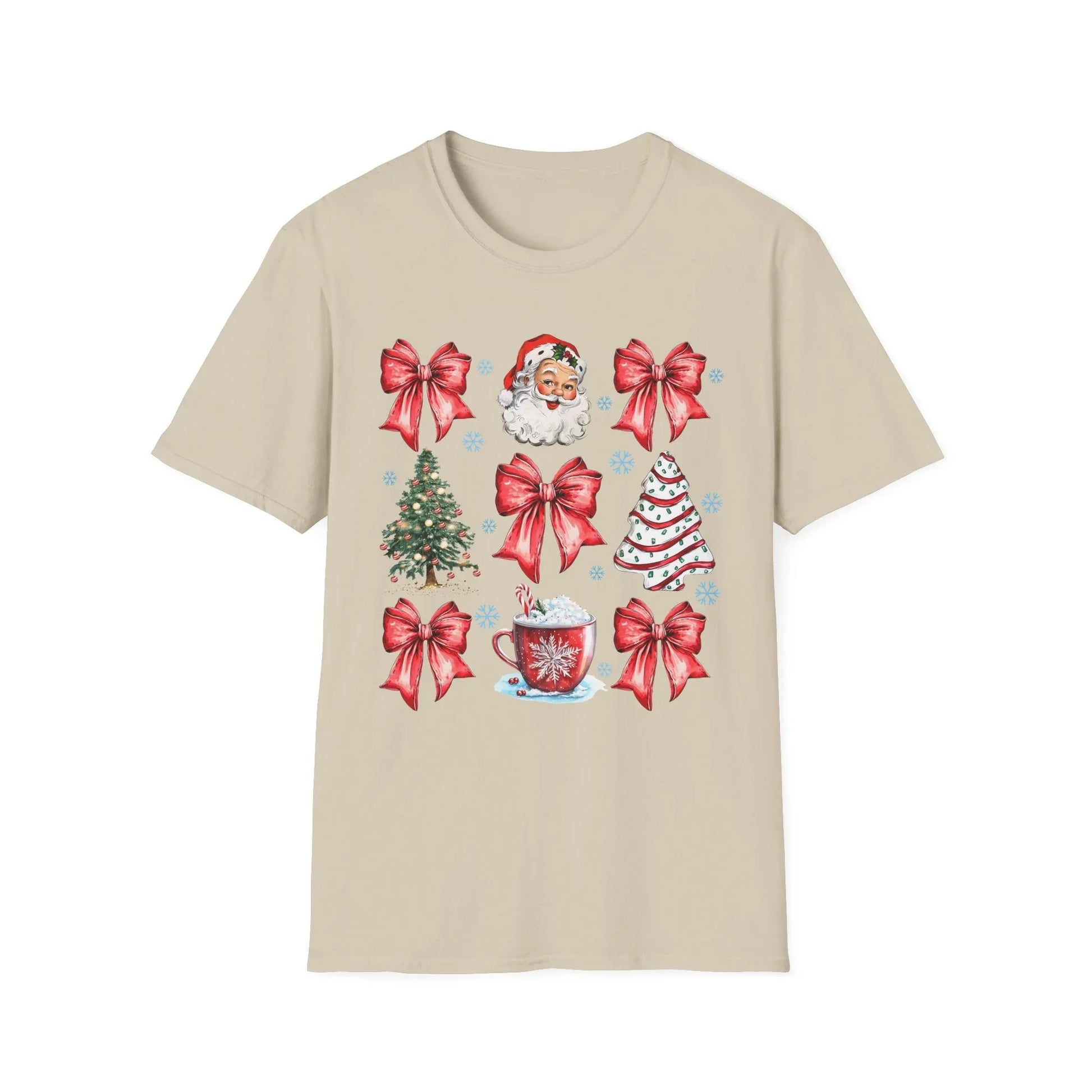 Pink Christmas Tshirt - S / Sand - T-Shirt