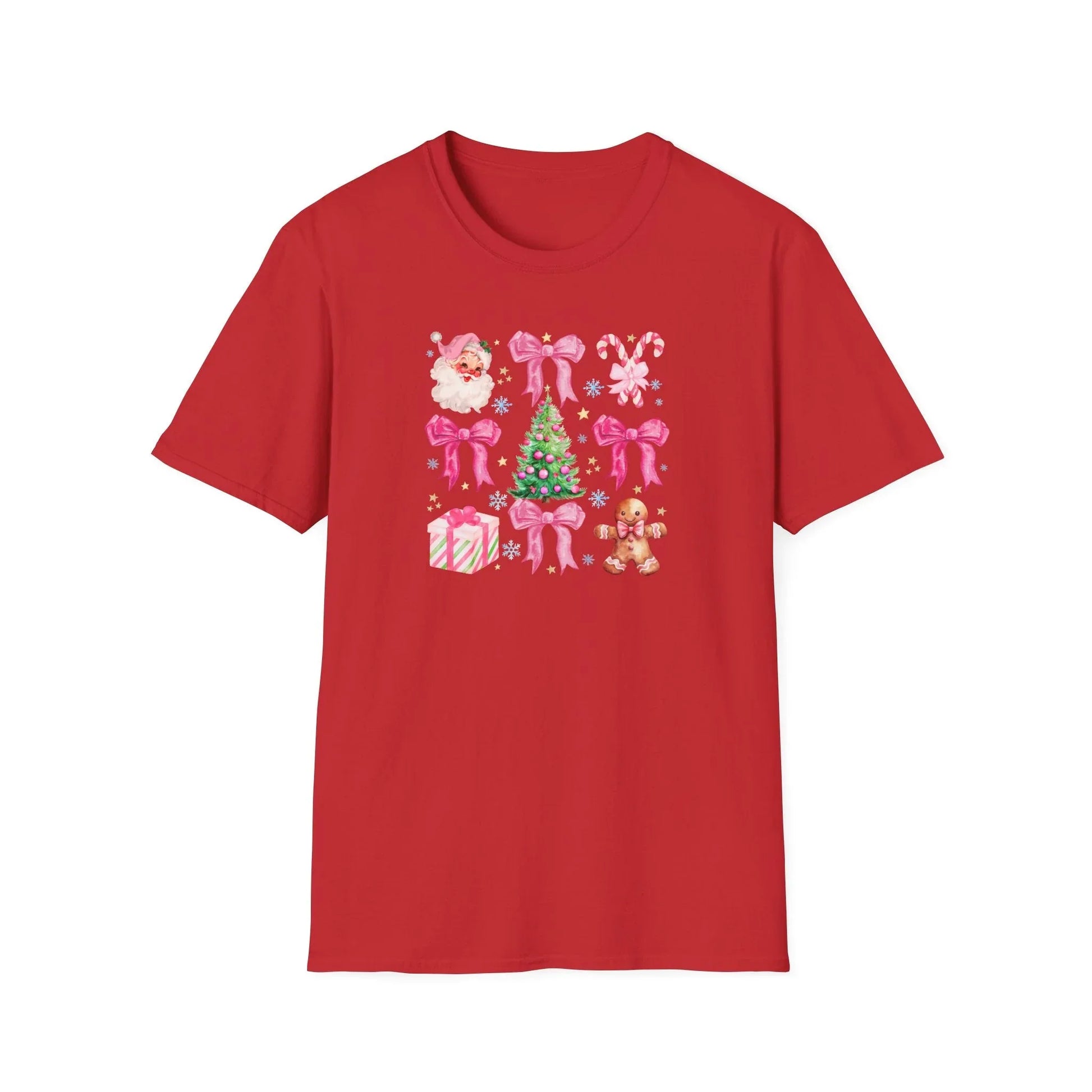 Pink Christmas Tshirt - S / Red - T-Shirt
