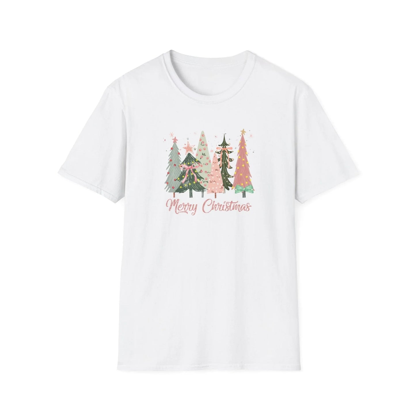 Pink Christmas Tshirt - XS / White - T-Shirt