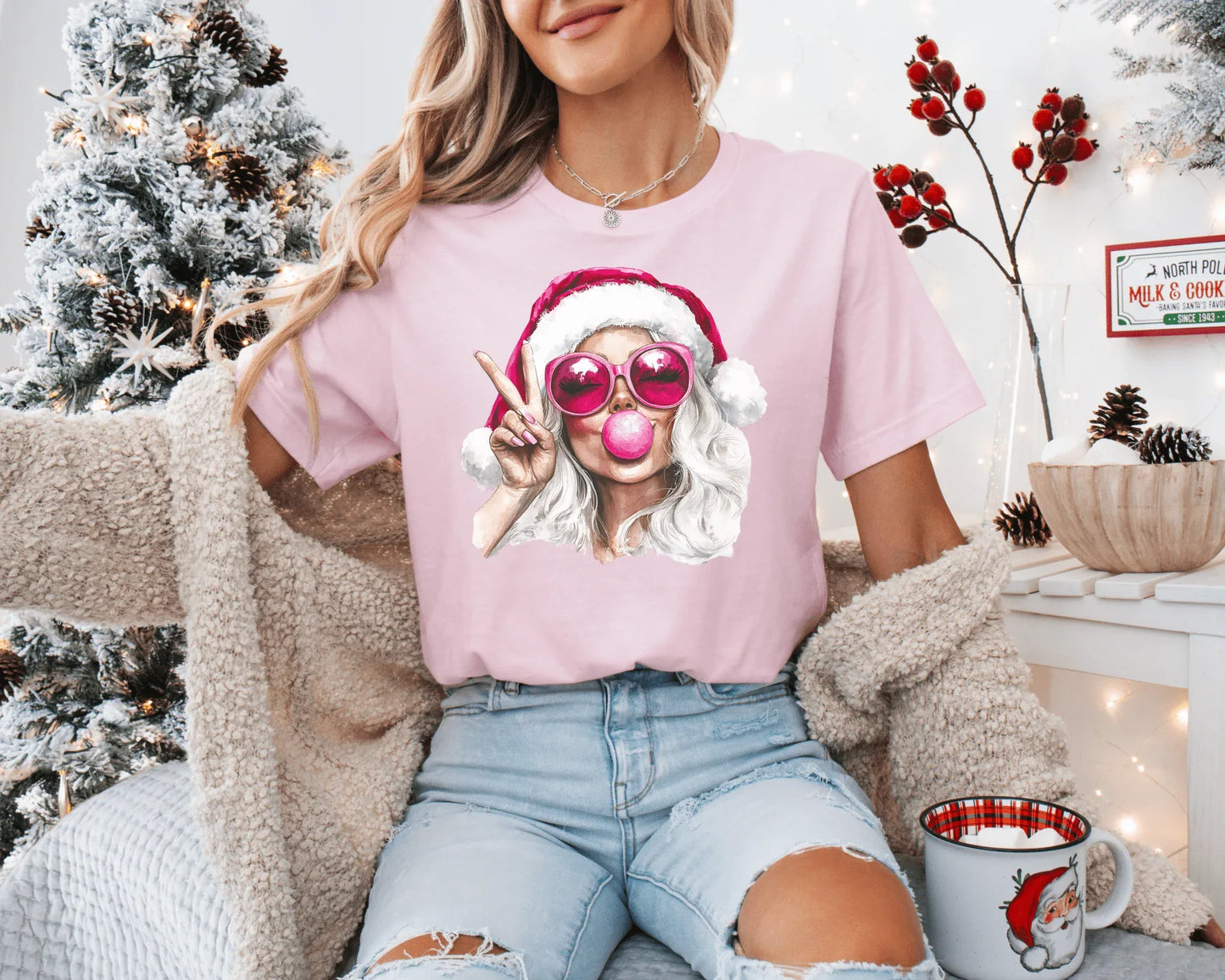 Pink Christmas Tshirt - T-Shirt