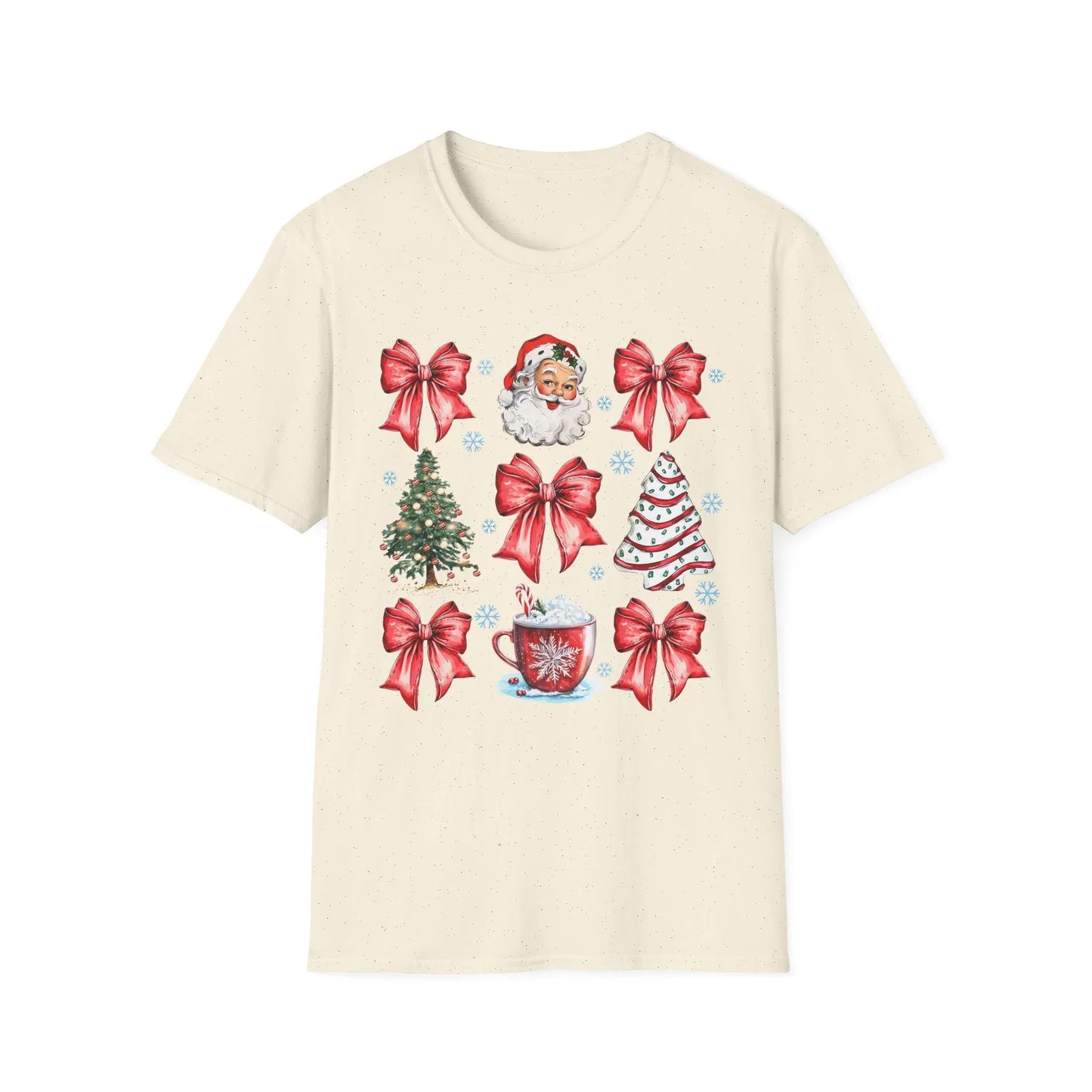 Pink Christmas Tshirt - S / Natural - T-Shirt