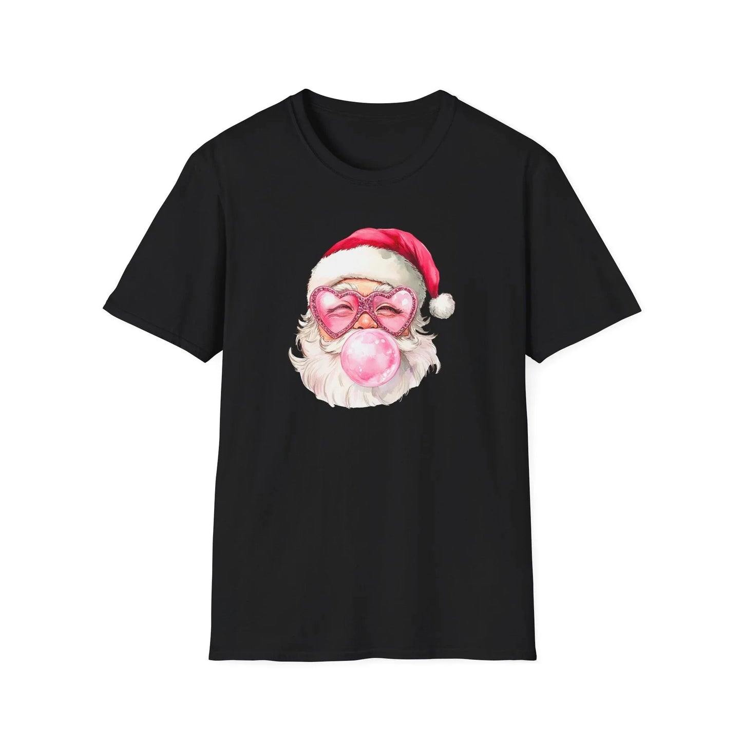 Pink Christmas Tshirt - XS / Black - T-Shirt