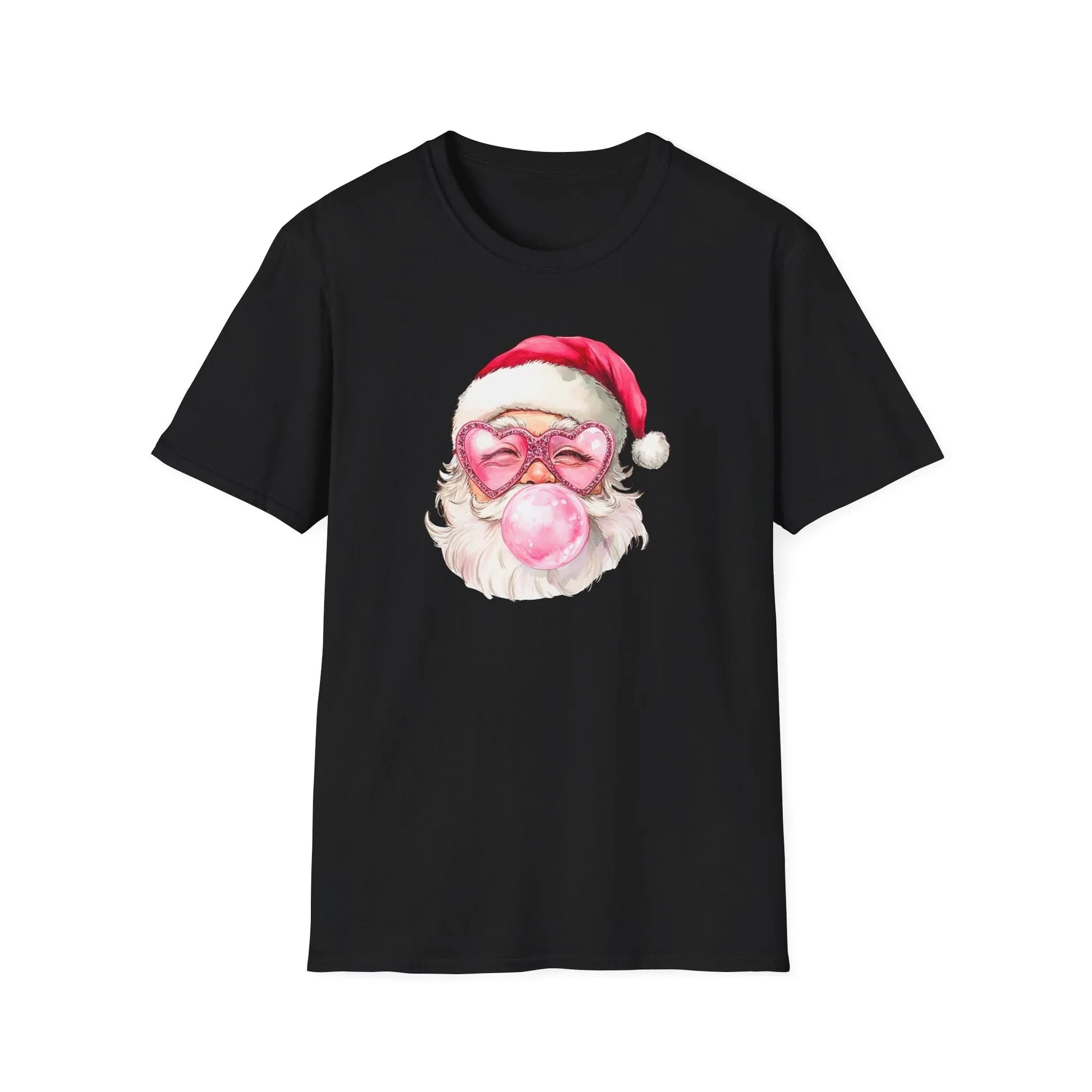 Pink Christmas Tshirt - XS / Black - T-Shirt