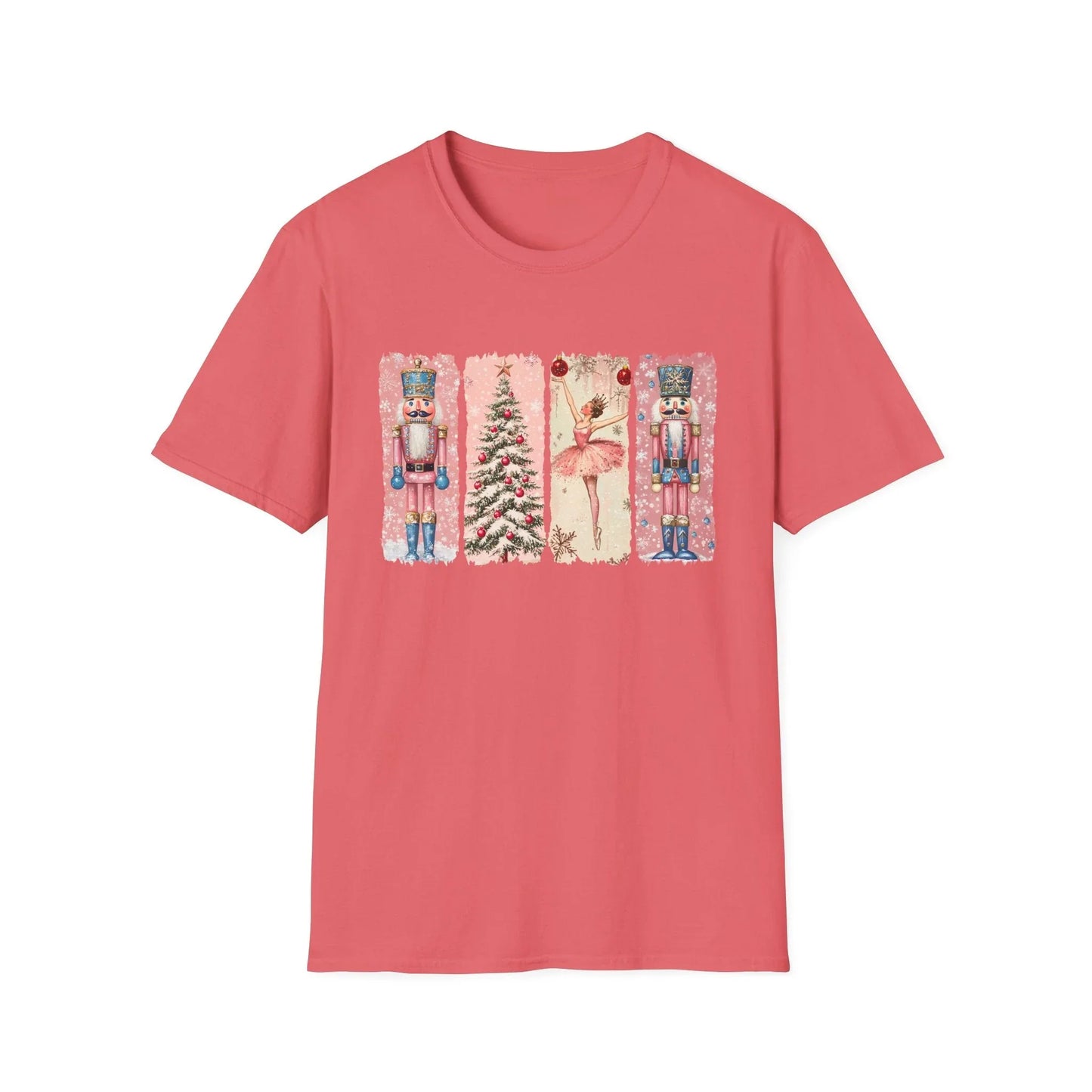 Pink Christmas Tshirt - L / Coral Silk - T-Shirt