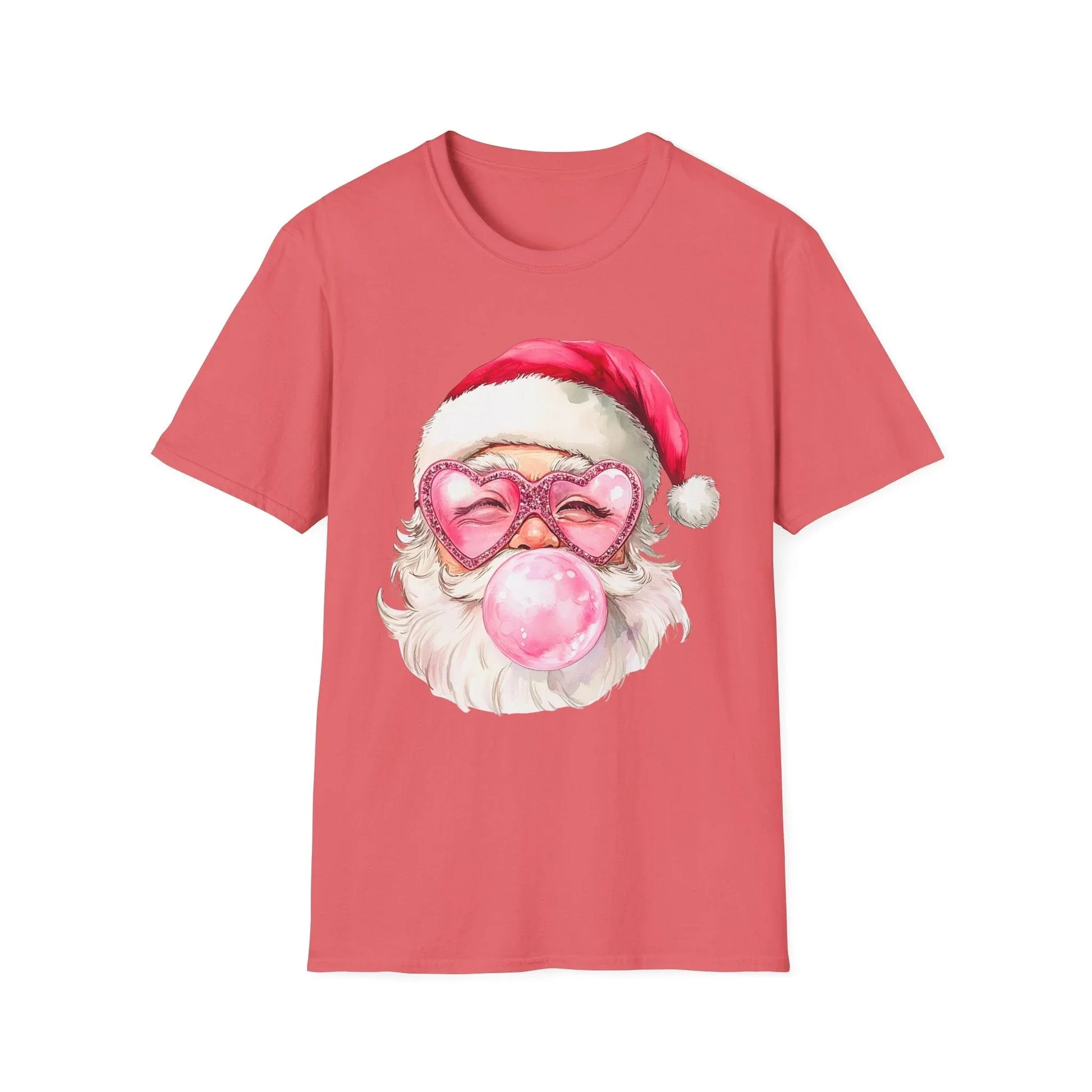 Pink Christmas Tshirt - L / Coral Silk - T-Shirt