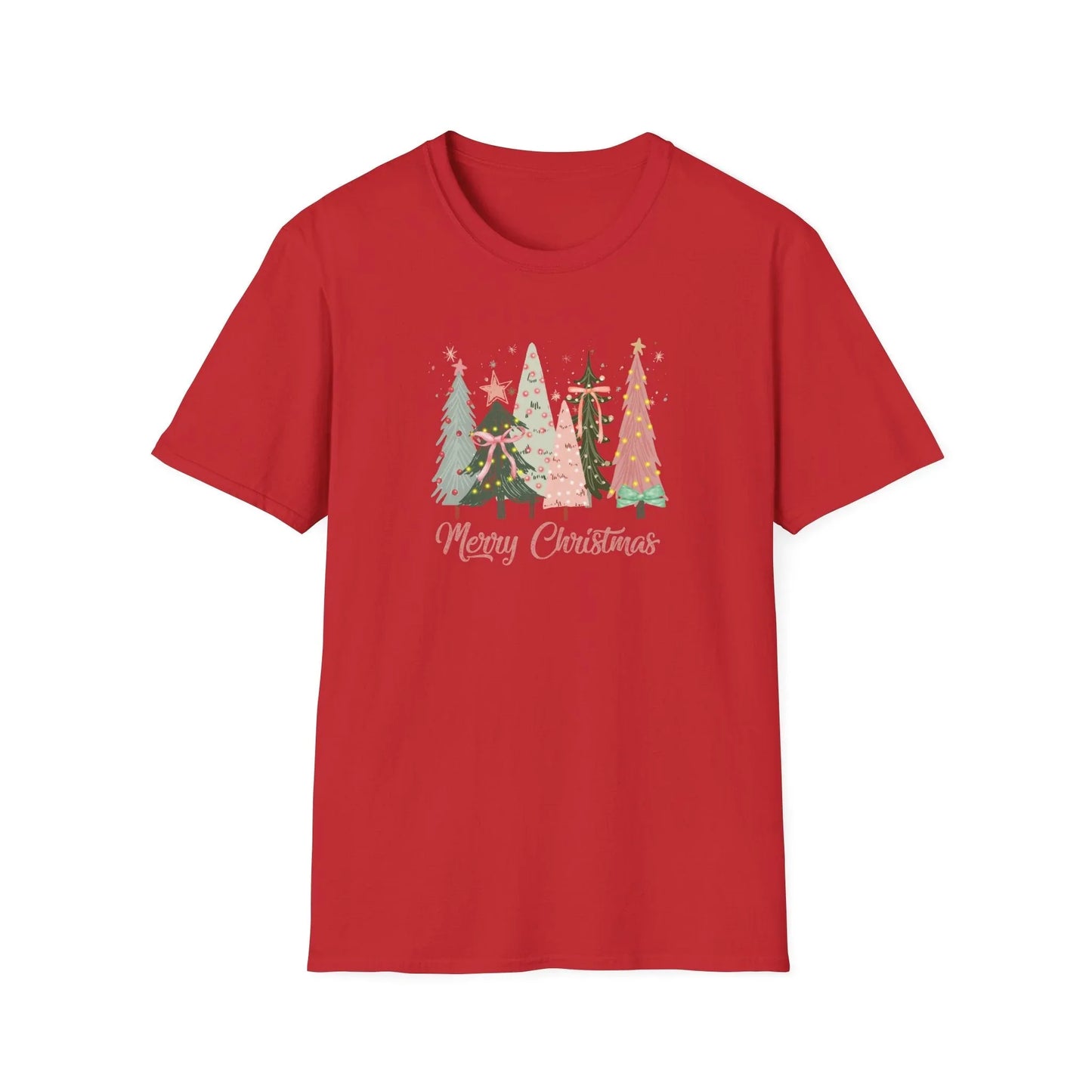 Pink Christmas Tshirt - S / Red - T-Shirt