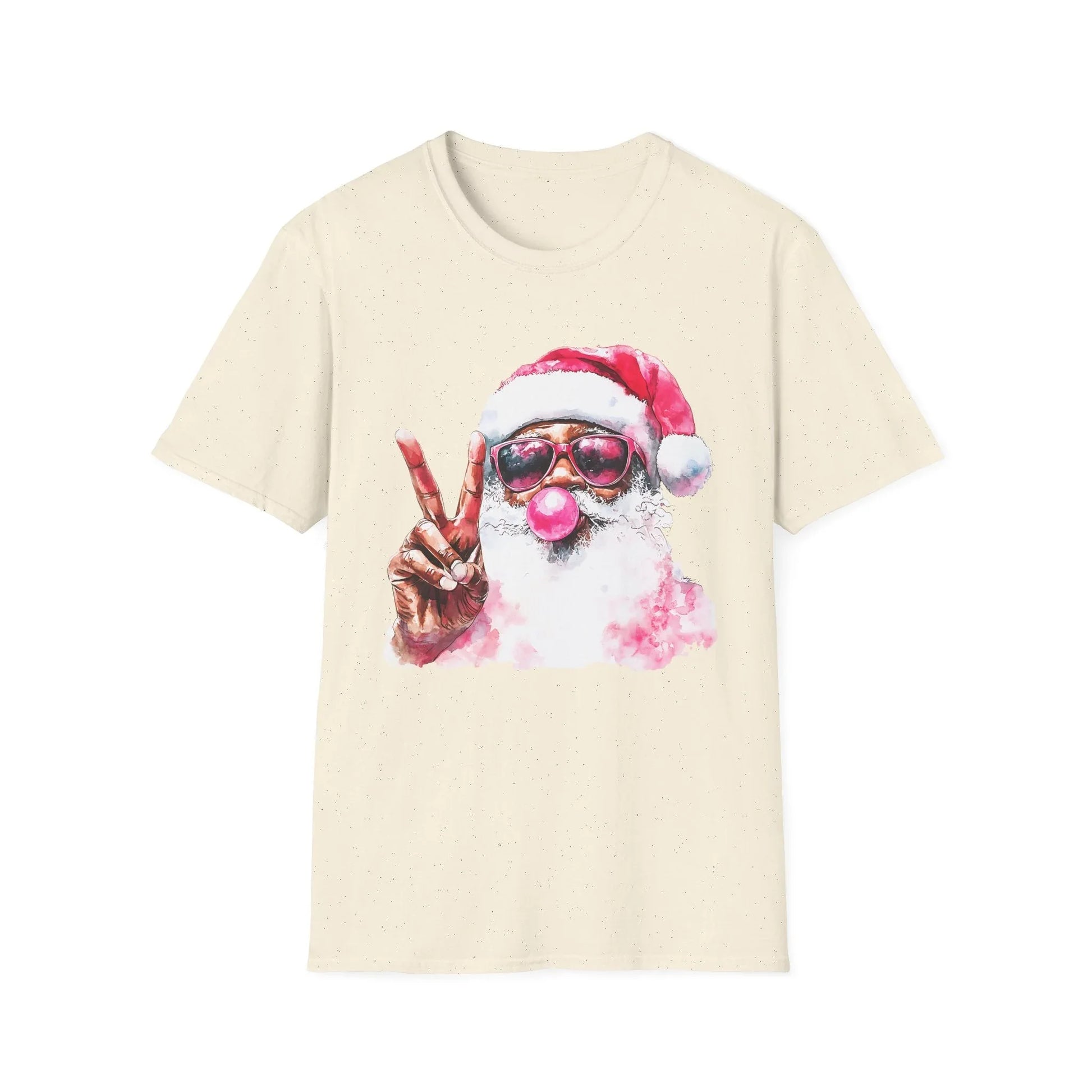 Pink Christmas Tshirt - S / Natural - T-Shirt