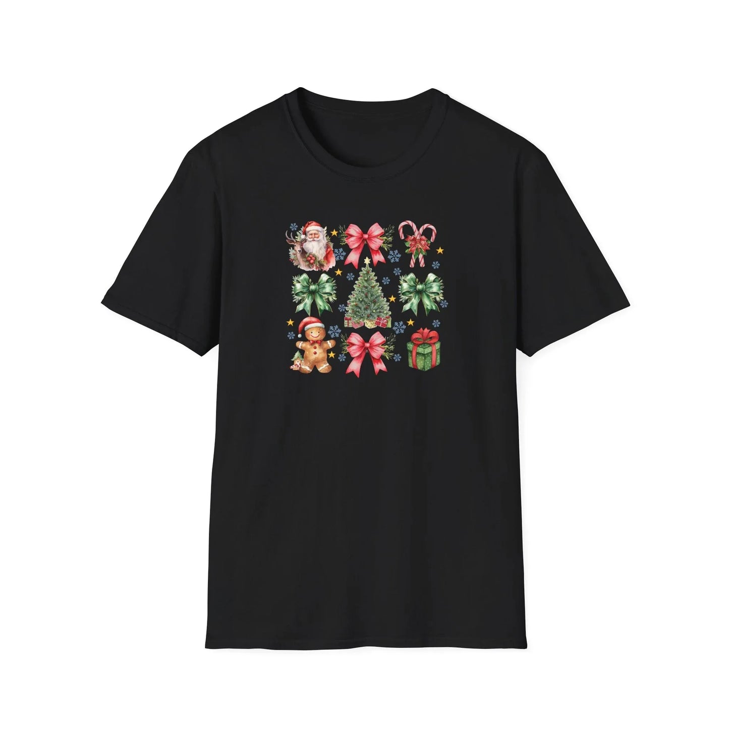 Pink Christmas Tshirt - XS / Black - T-Shirt
