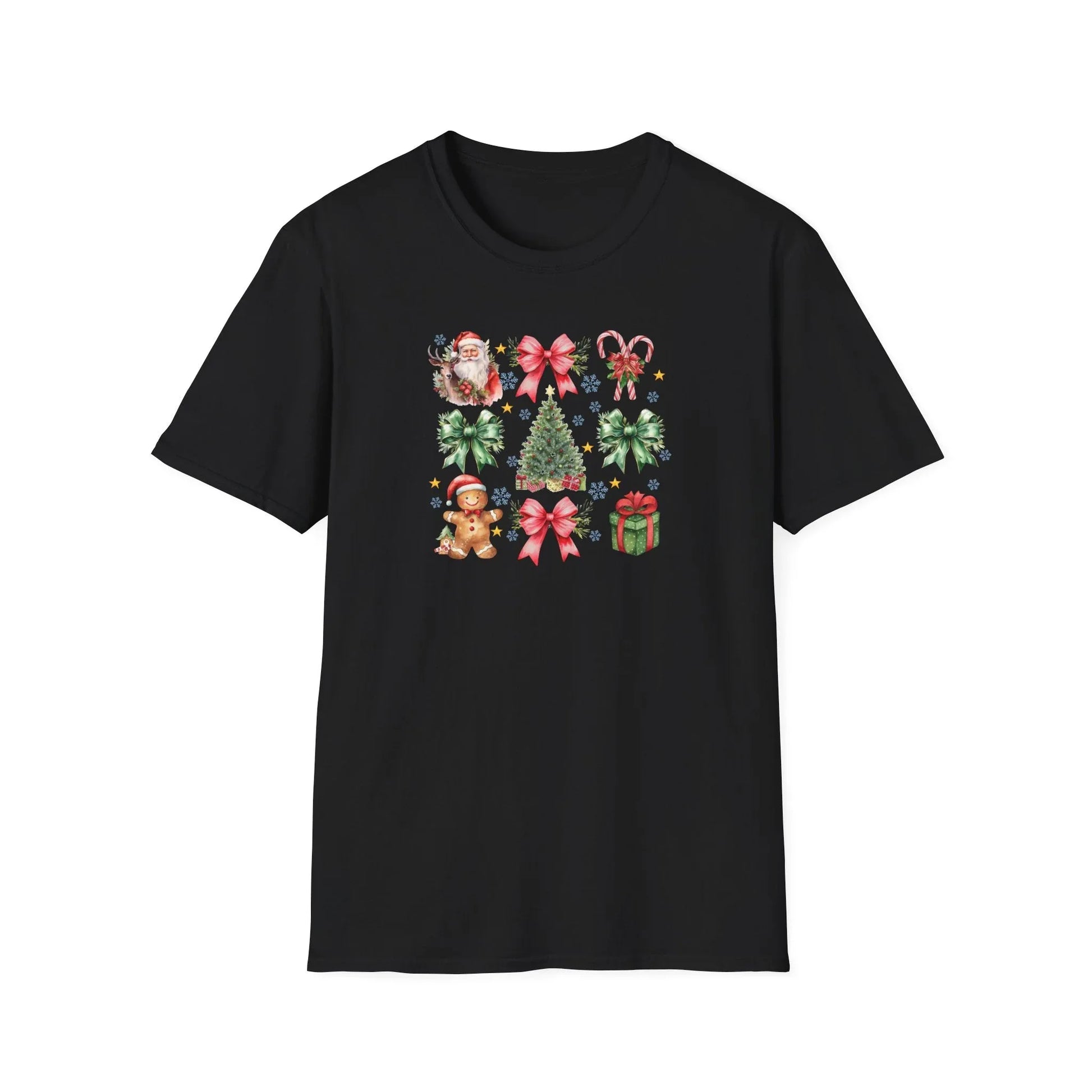 Pink Christmas Tshirt - XS / Black - T-Shirt