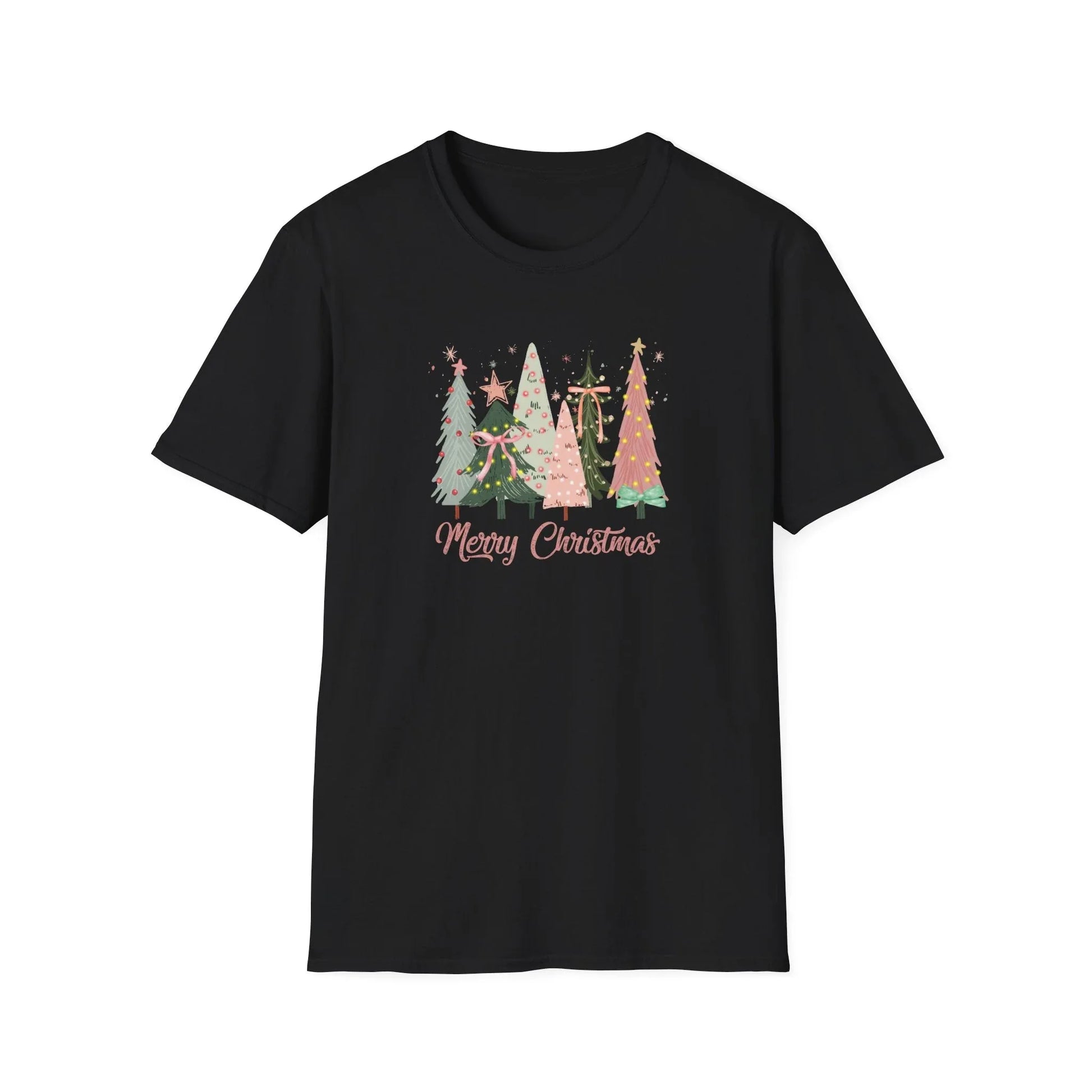 Pink Christmas Tshirt - XS / Black - T-Shirt