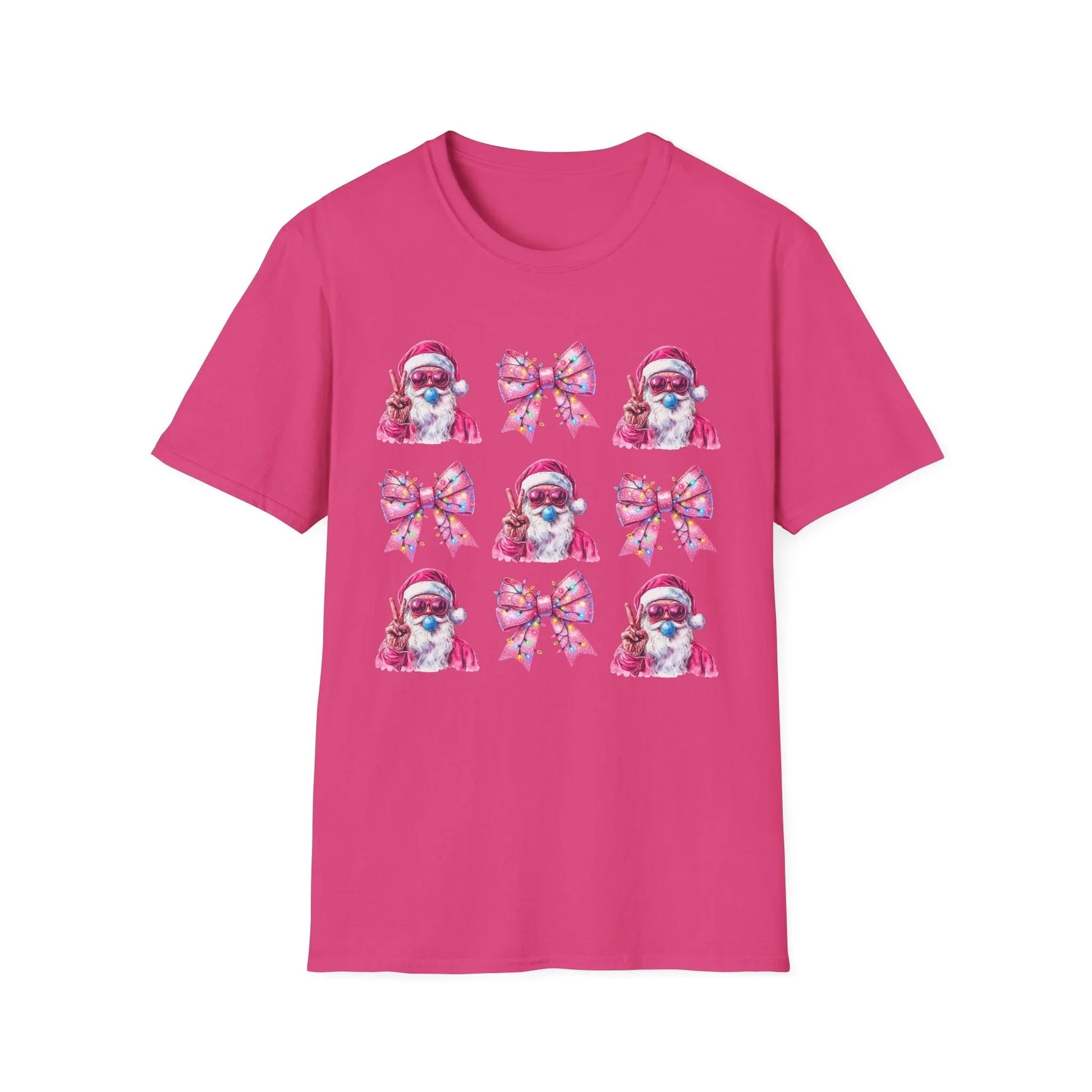 Pink Christmas Tshirt - S / Heliconia - T-Shirt