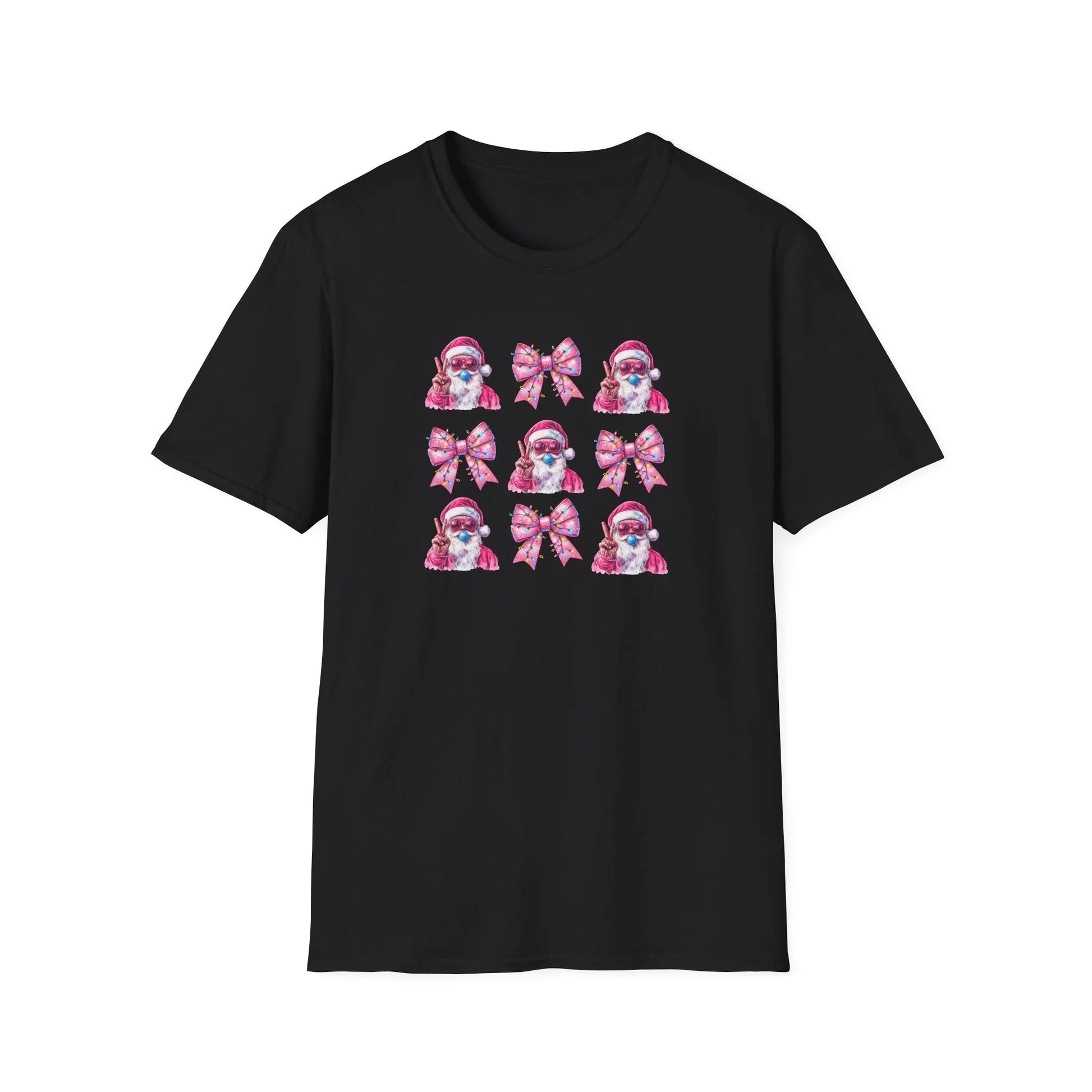Pink Christmas Tshirt - XS / Black - T-Shirt