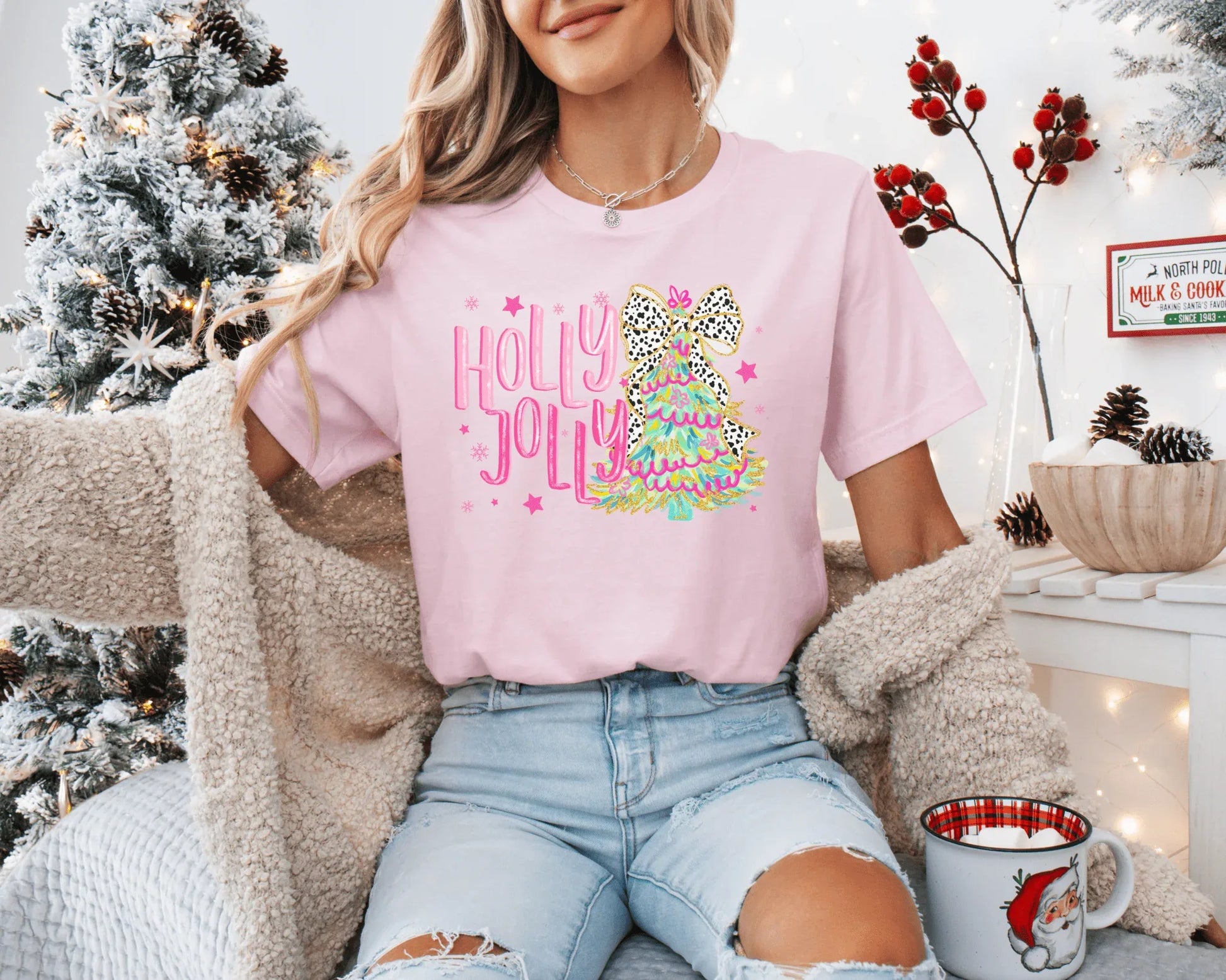 Pink Christmas Tshirt - T-Shirt