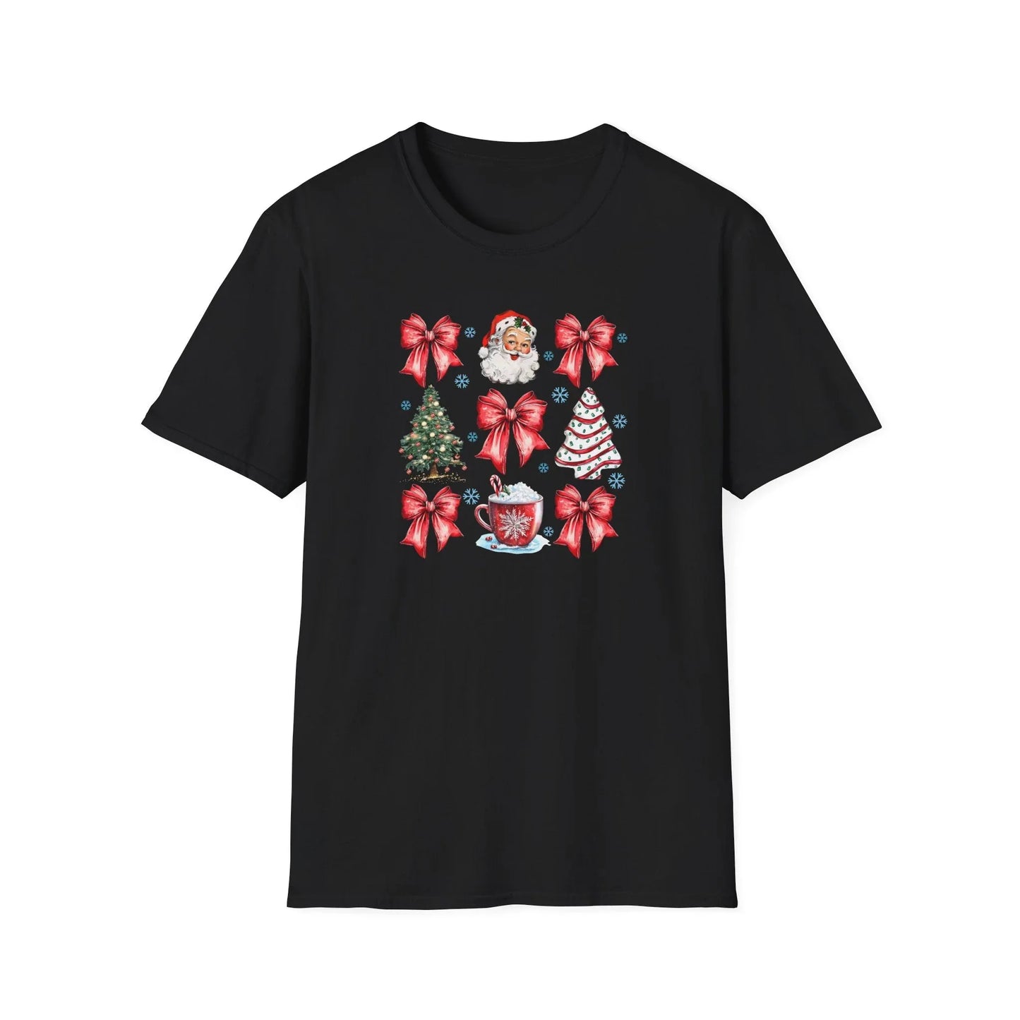 Pink Christmas Tshirt - XS / Black - T-Shirt