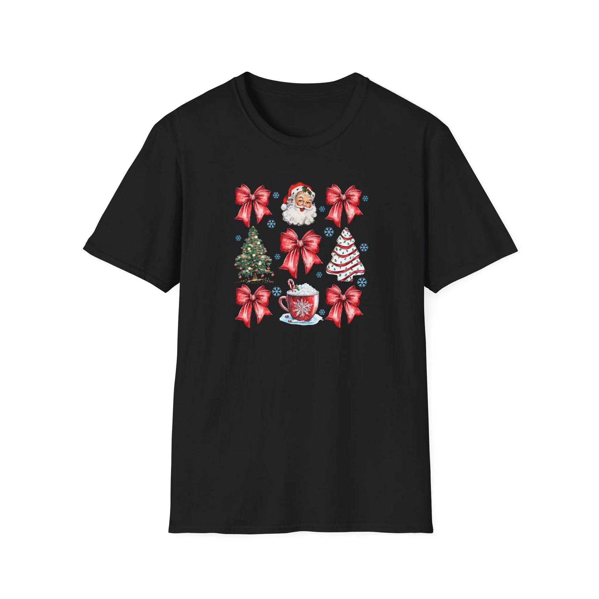 Pink Christmas Tshirt - XS / Black - T-Shirt