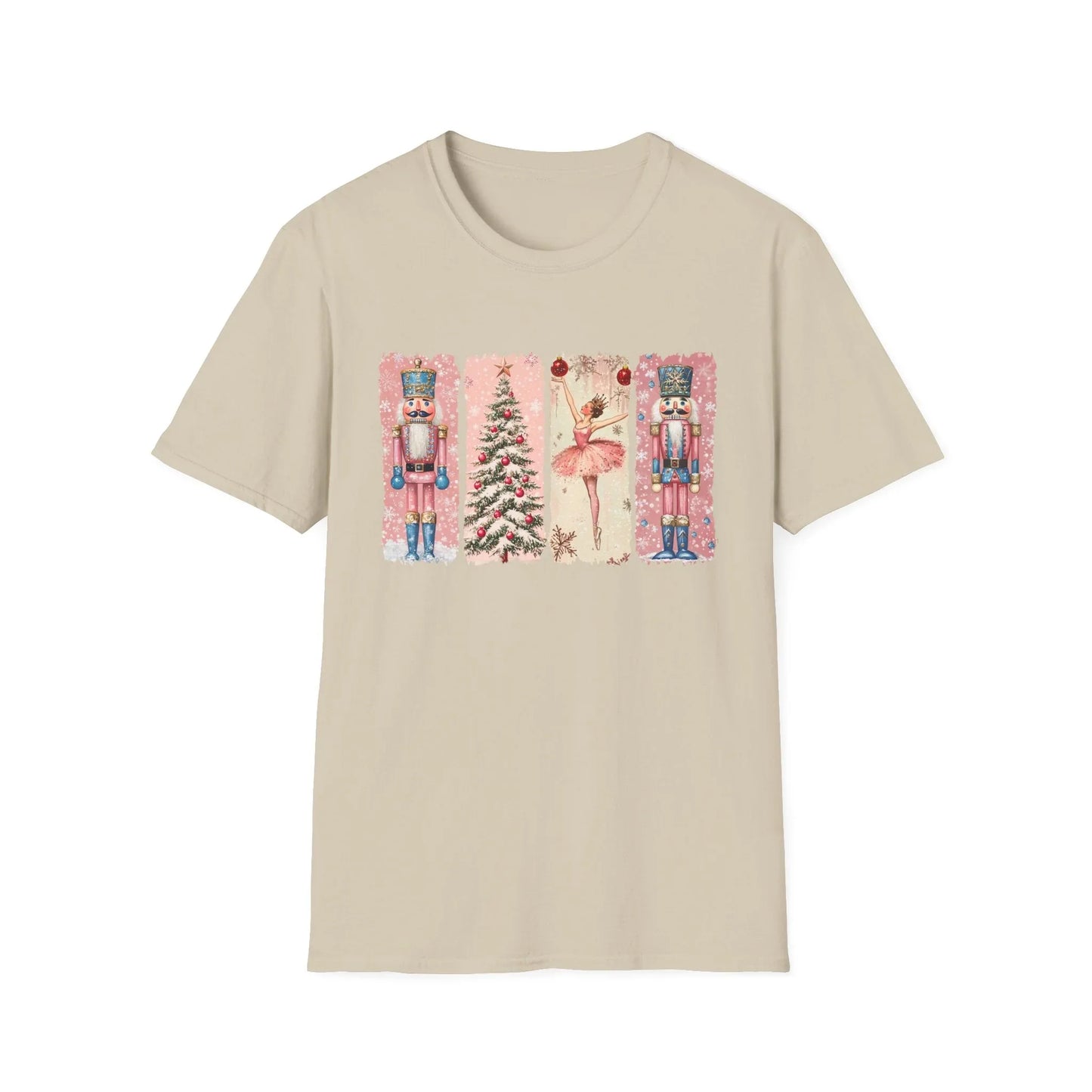 Pink Christmas Tshirt - S / Sand - T-Shirt