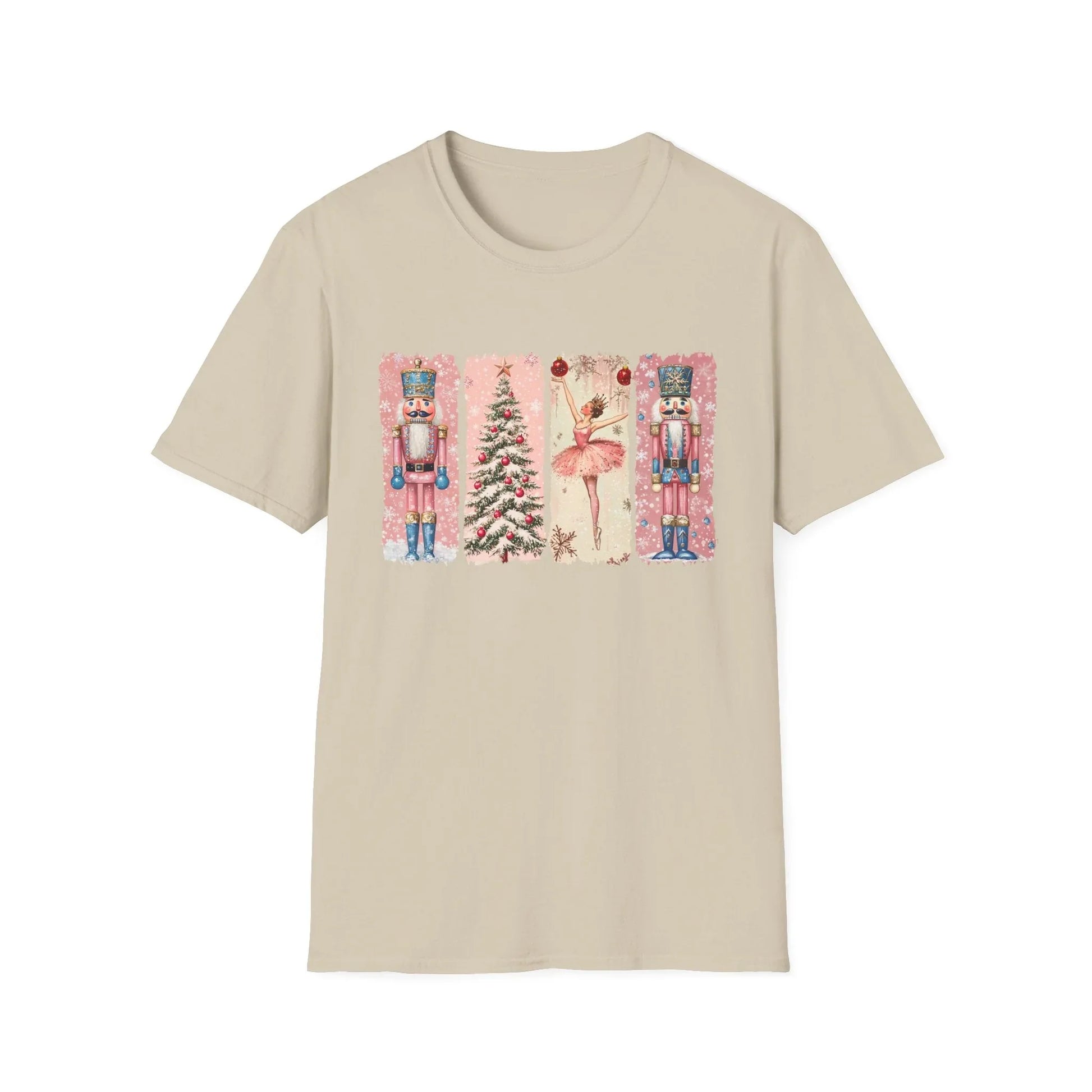 Pink Christmas Tshirt - S / Sand - T-Shirt