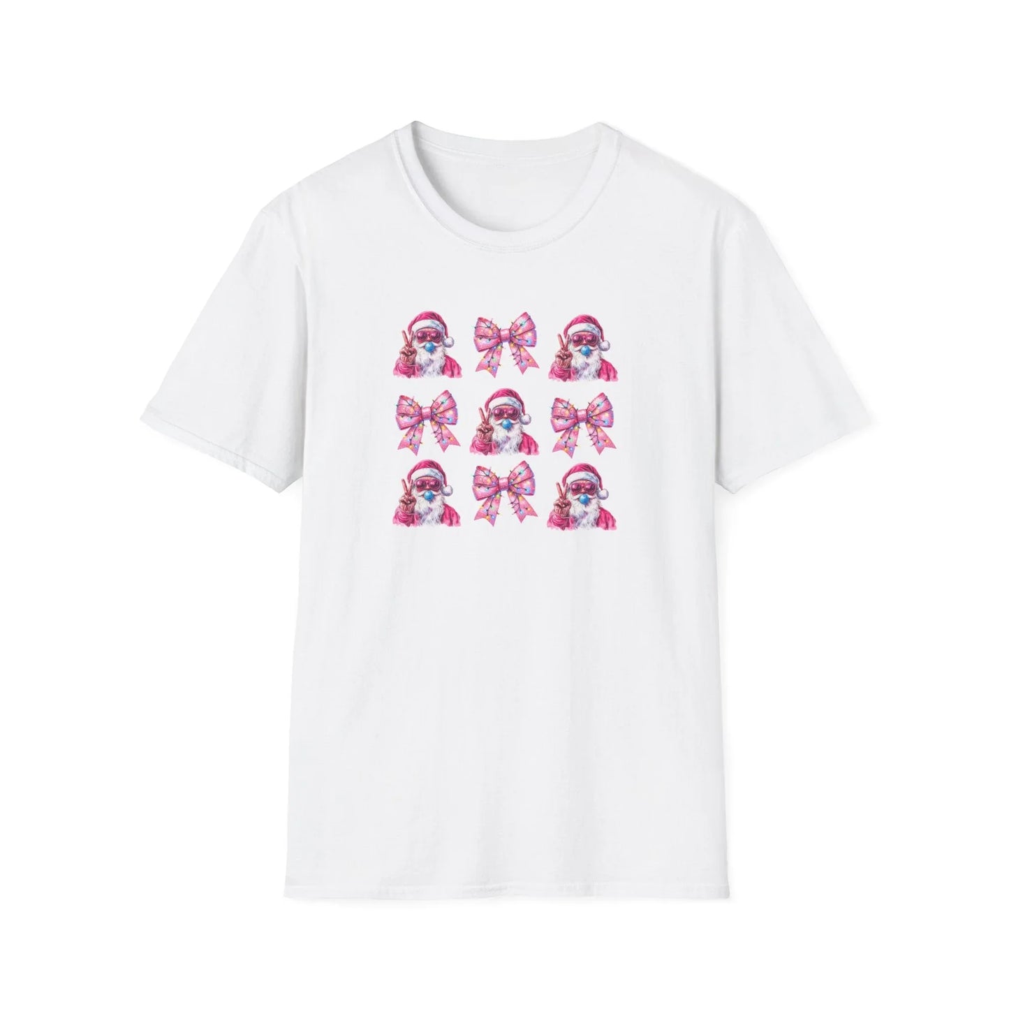 Pink Christmas Tshirt - XS / White - T-Shirt