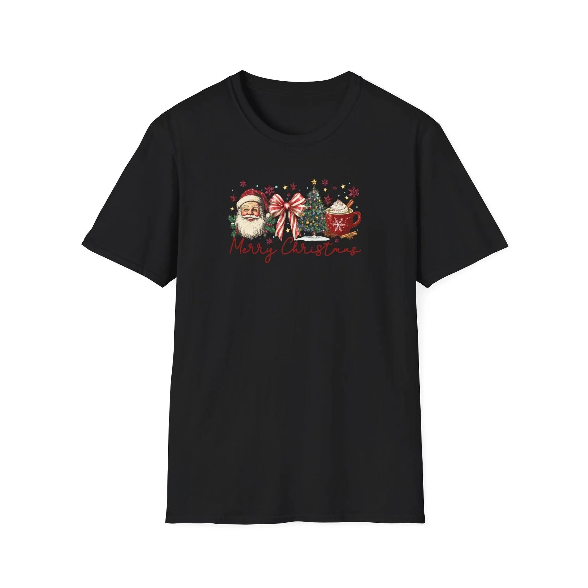 Pink Christmas Tshirt - XS / Black - T-Shirt