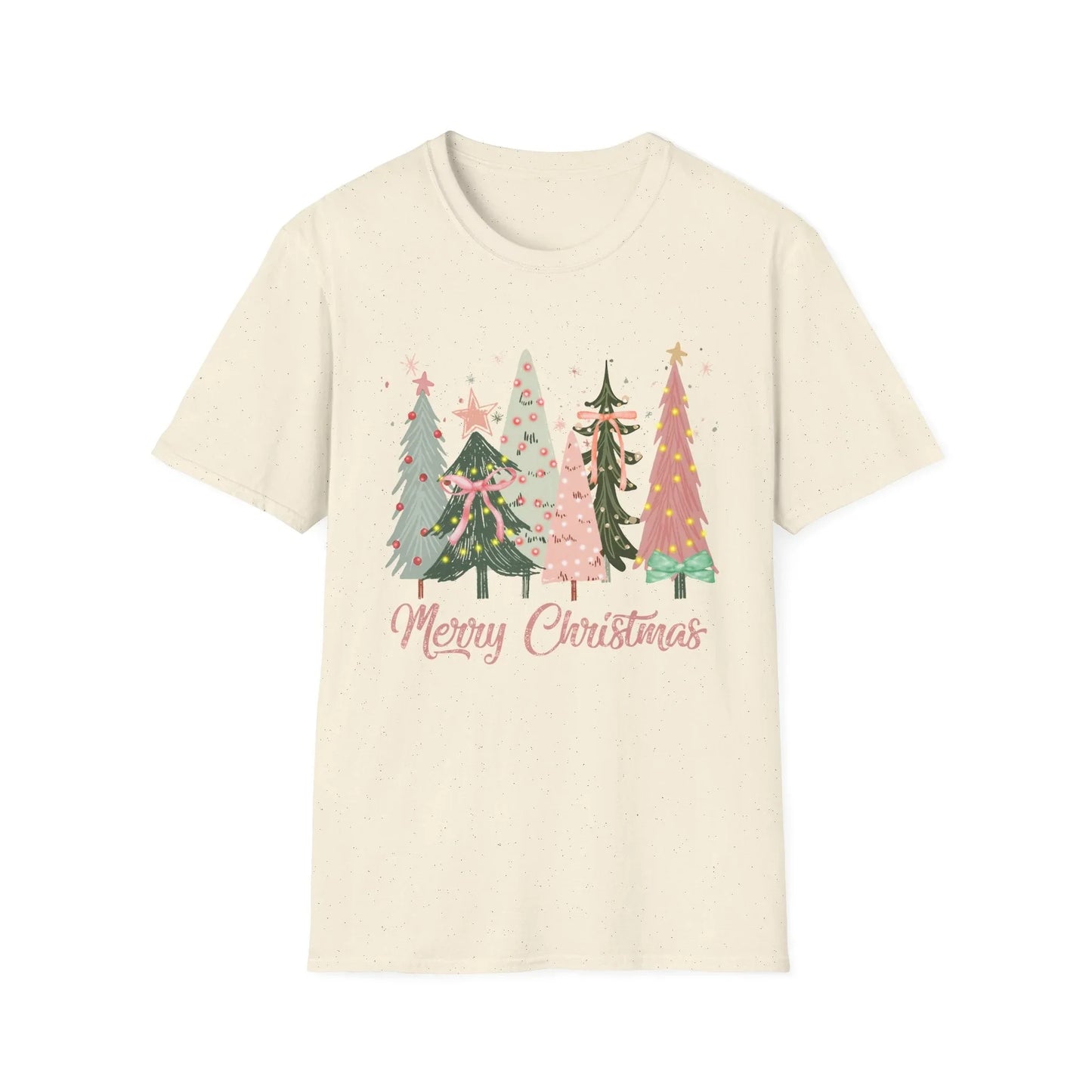 Pink Christmas Tshirt - S / Natural - T-Shirt