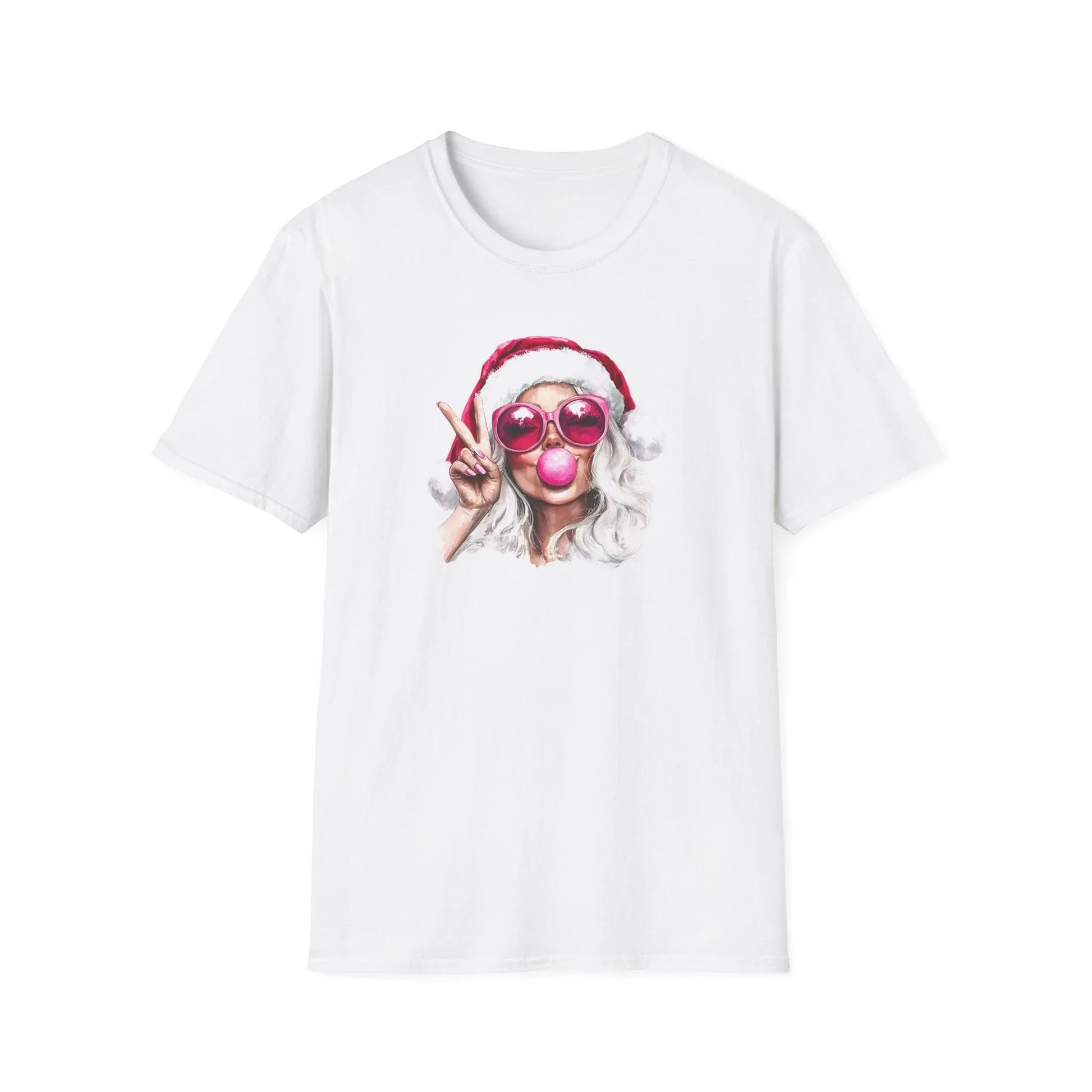 Pink Christmas Tshirt - XS / White - T-Shirt