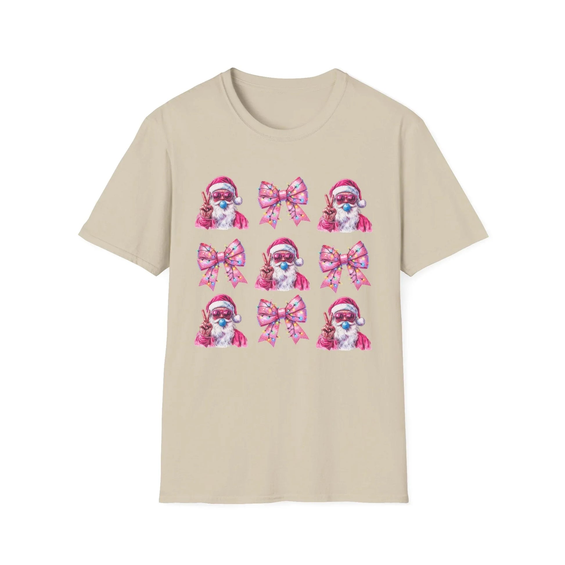 Pink Christmas Tshirt - S / Sand - T-Shirt