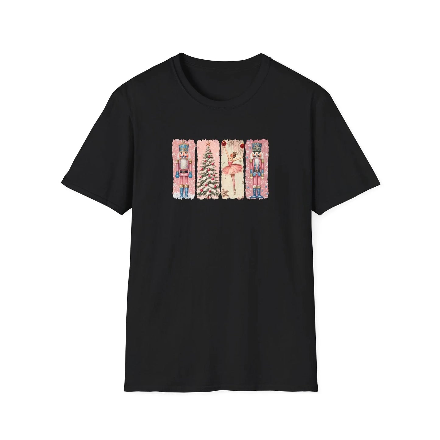 Pink Christmas Tshirt - XS / Black - T-Shirt