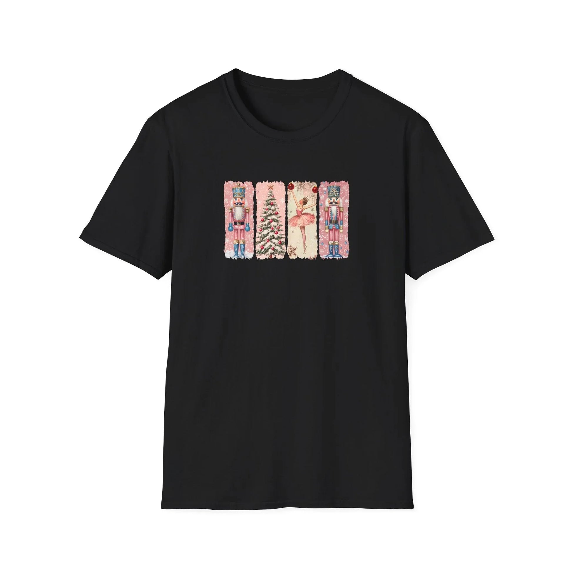 Pink Christmas Tshirt - XS / Black - T-Shirt