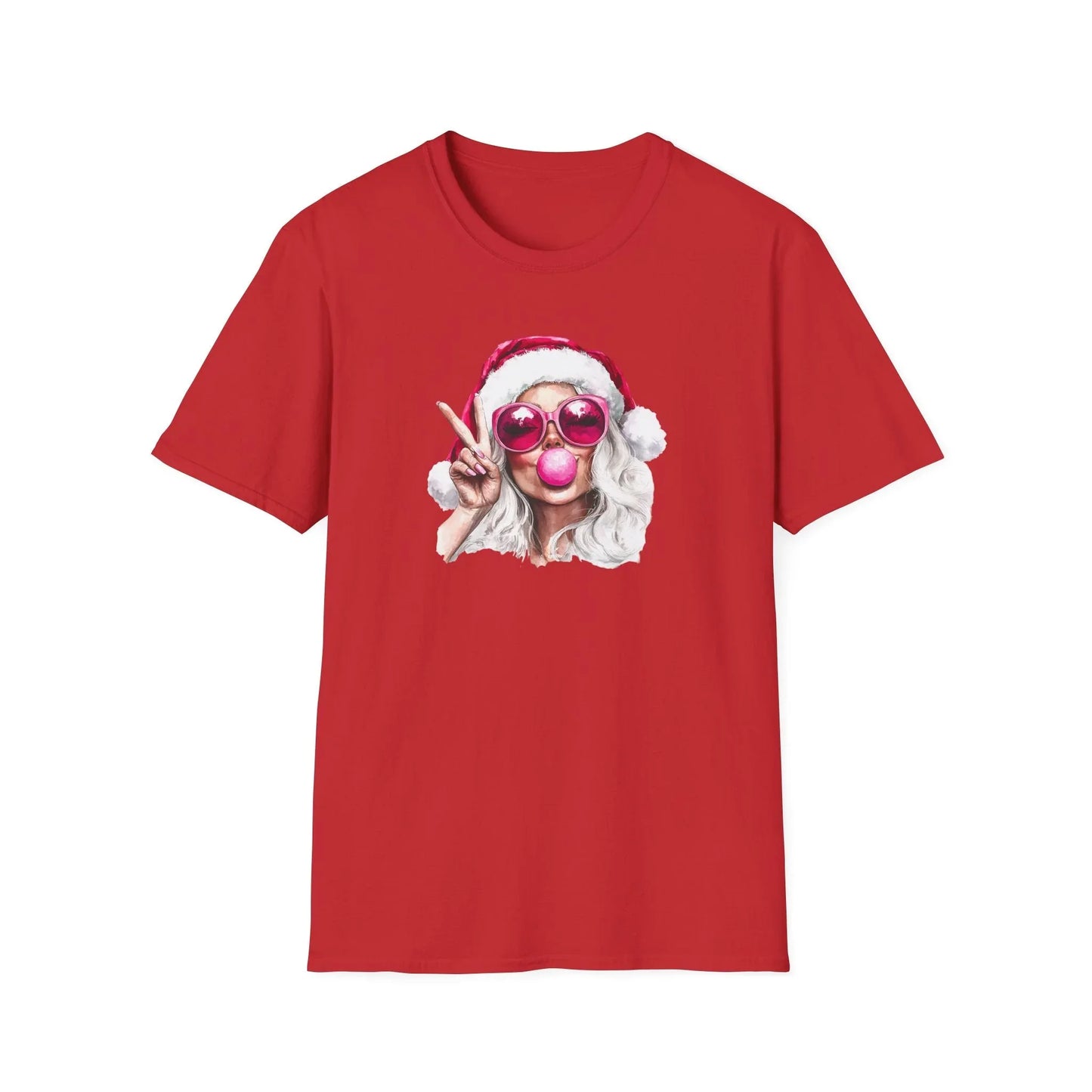 Pink Christmas Tshirt - S / Red - T-Shirt