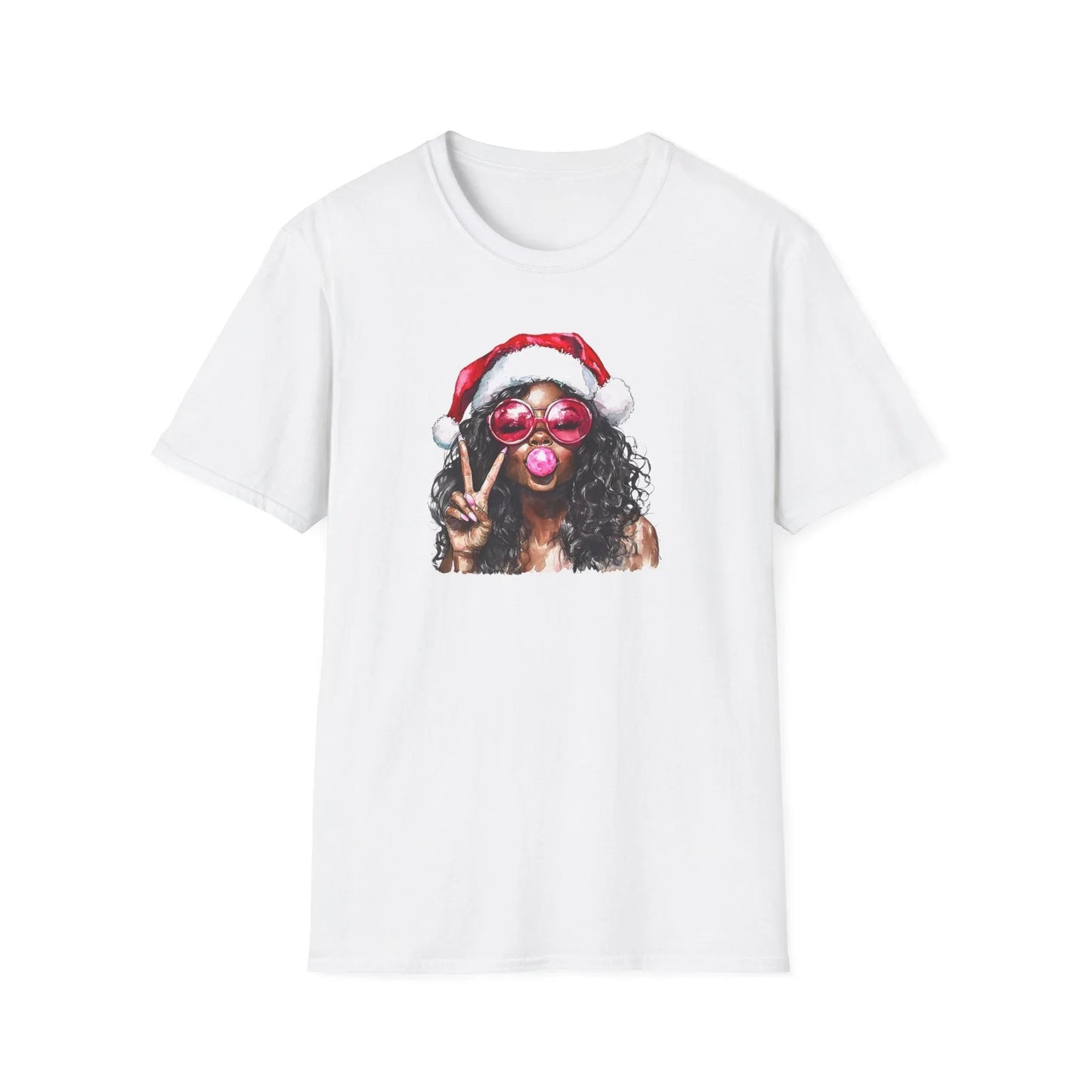 Pink Christmas Tshirt - XS / White - T-Shirt