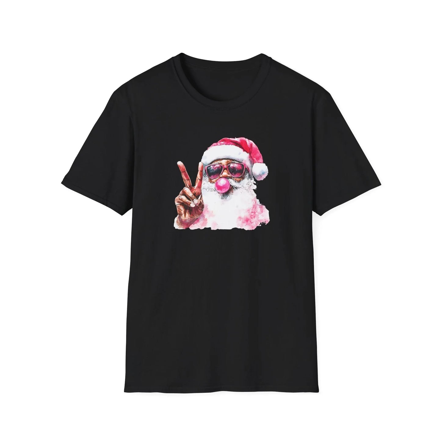 Pink Christmas Tshirt - XS / Black - T-Shirt