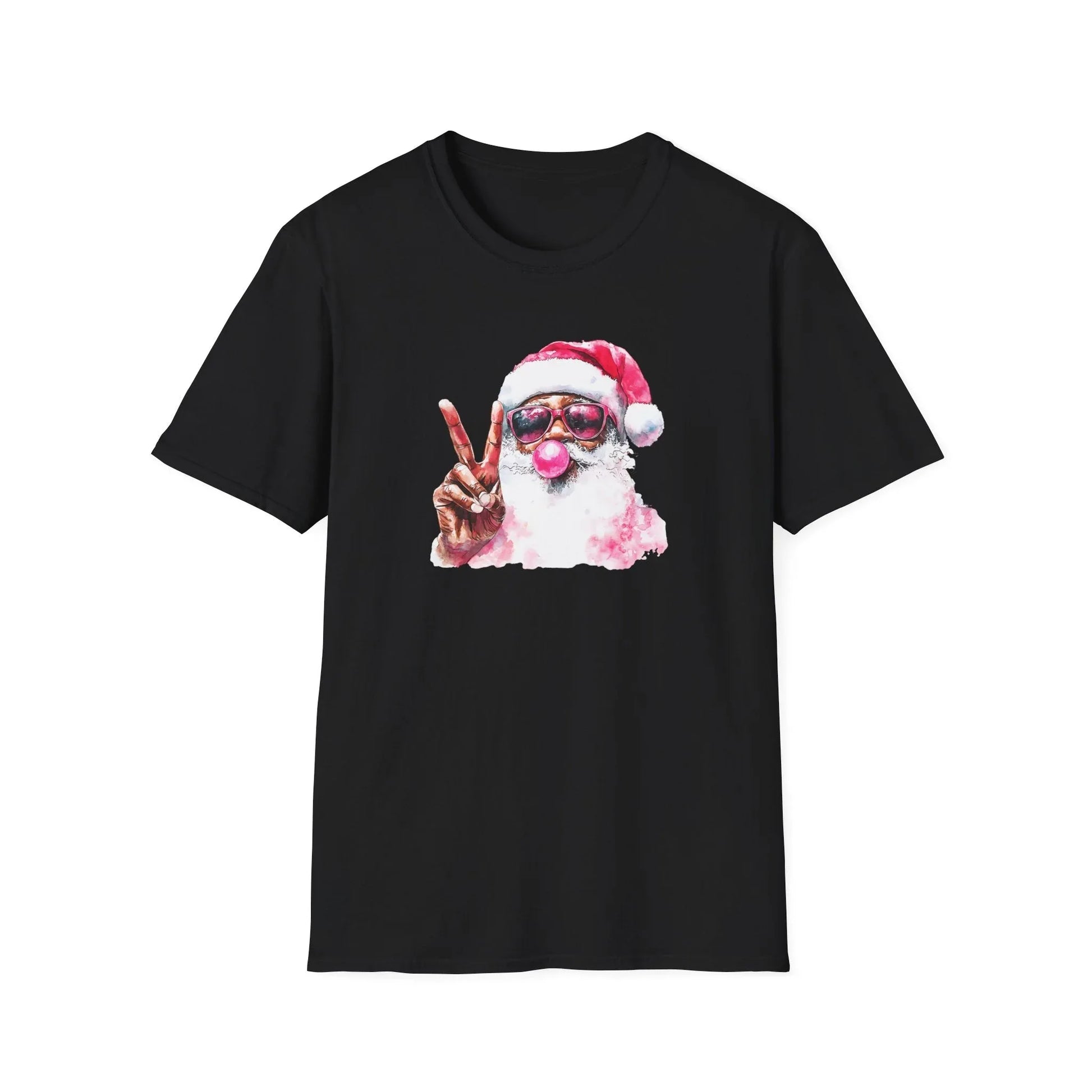 Pink Christmas Tshirt - XS / Black - T-Shirt