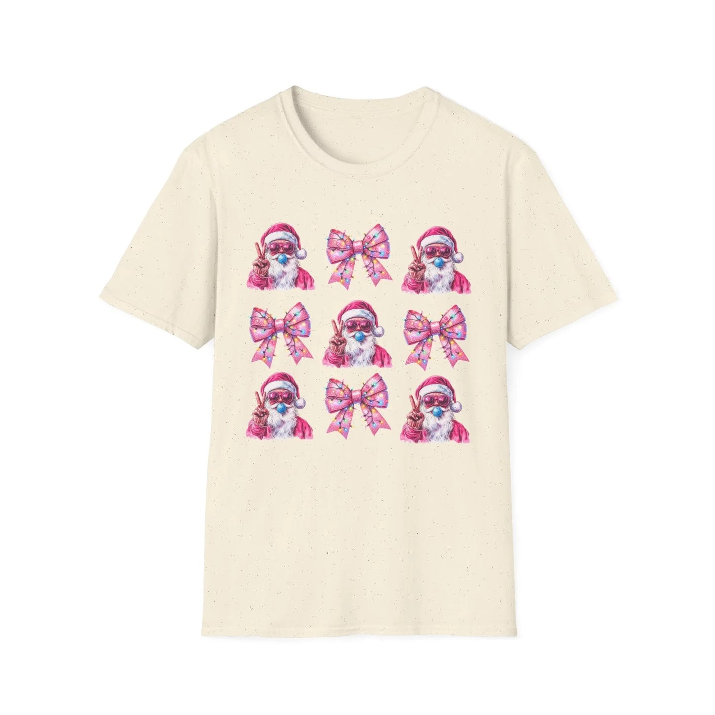 Pink Christmas Tshirt - S / Natural - T-Shirt