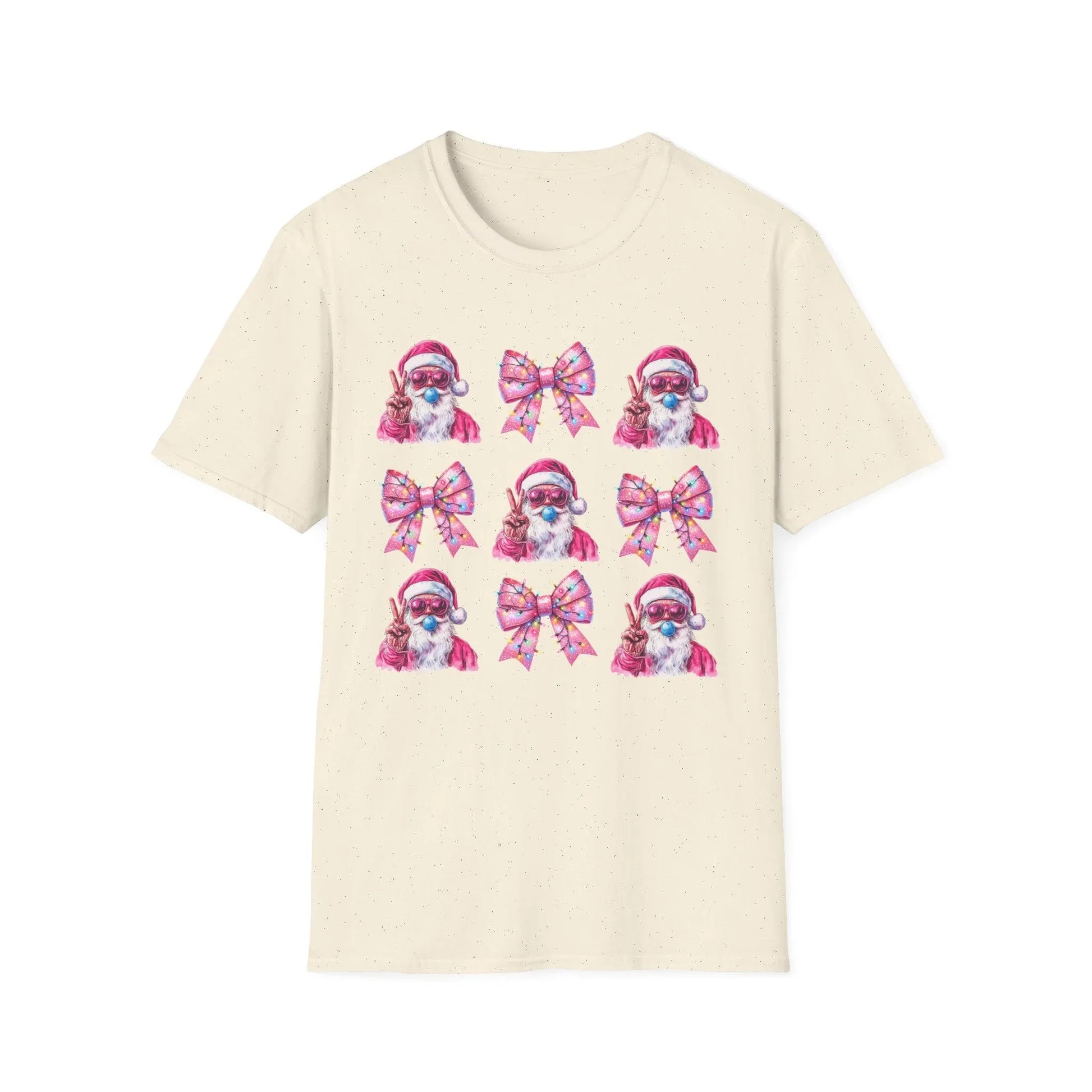 Pink Christmas Tshirt - S / Natural - T-Shirt
