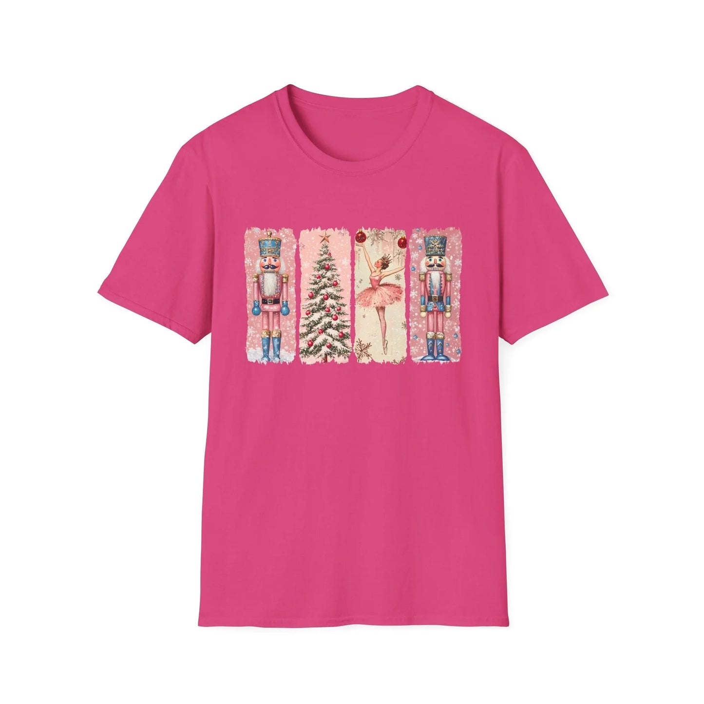 Pink Christmas Tshirt - S / Heliconia - T-Shirt