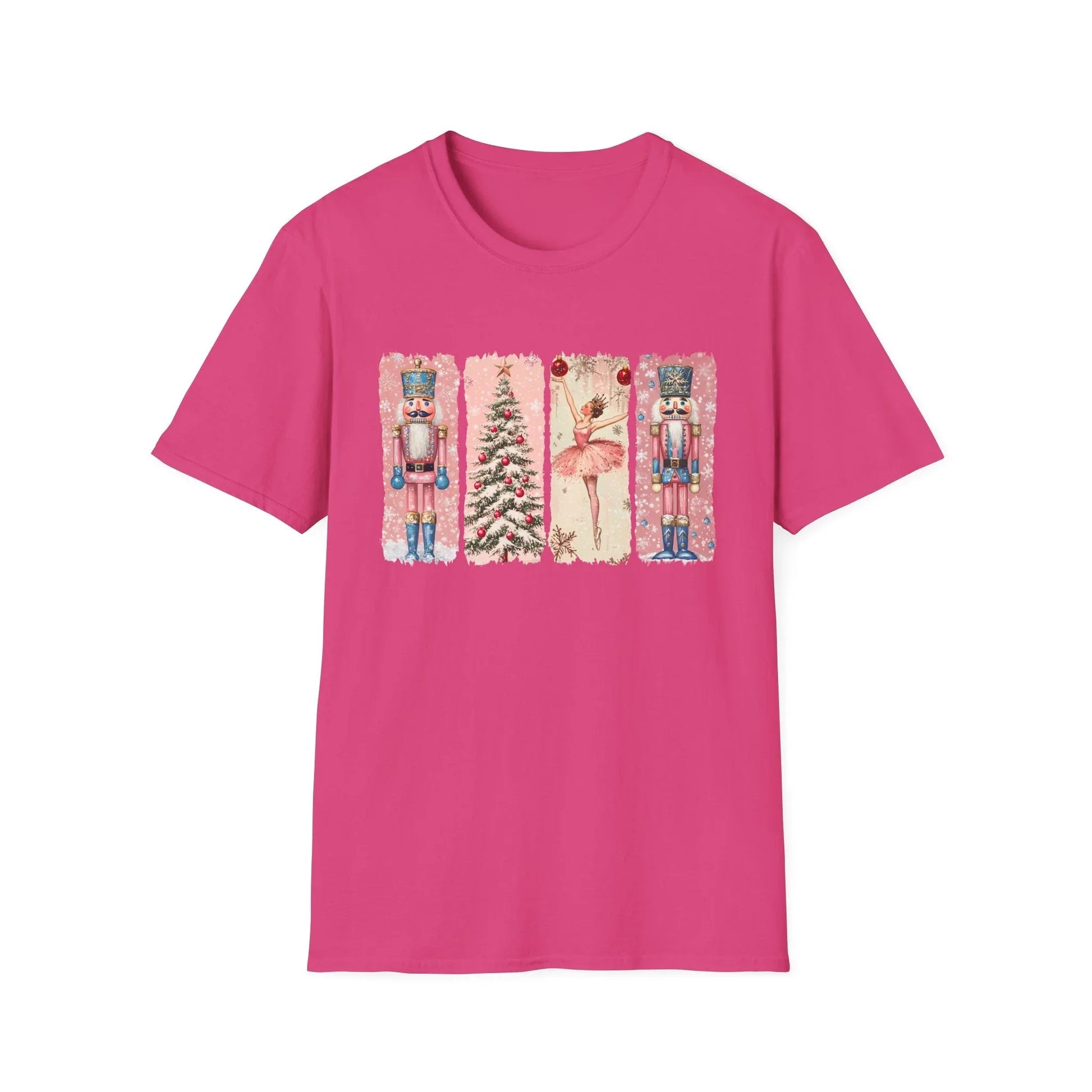 Pink Christmas Tshirt - S / Heliconia - T-Shirt